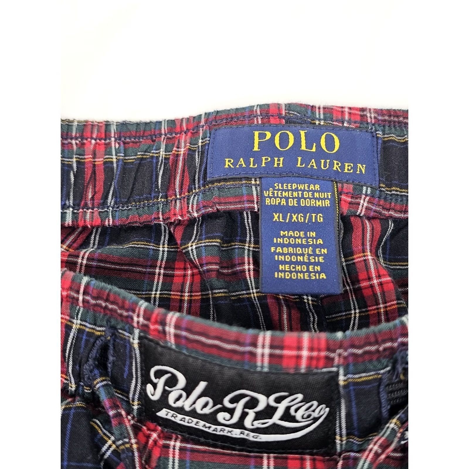 Polo Ralph Lauren Polo Ralph Lauren Sleep Pants Mens XL Red Black Plaid Lounge Cotton EUC Size US XL / EU 56 / 4 - 3 Thumbnail