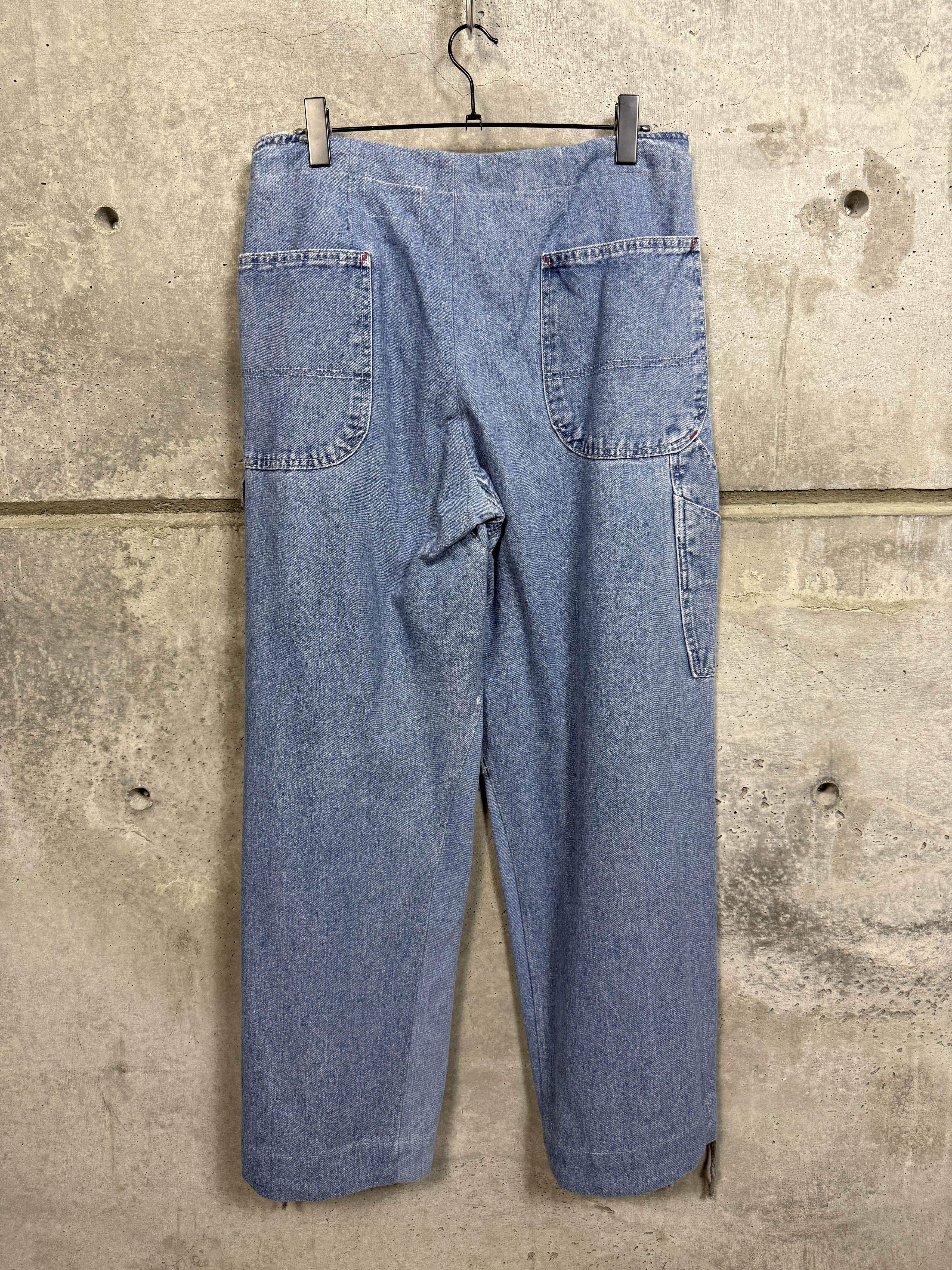 Greg Lauren $1250 Greg Lauren Overall Wide Leg Jeans Size US 34 / EU 50 - 2 Thumbnail