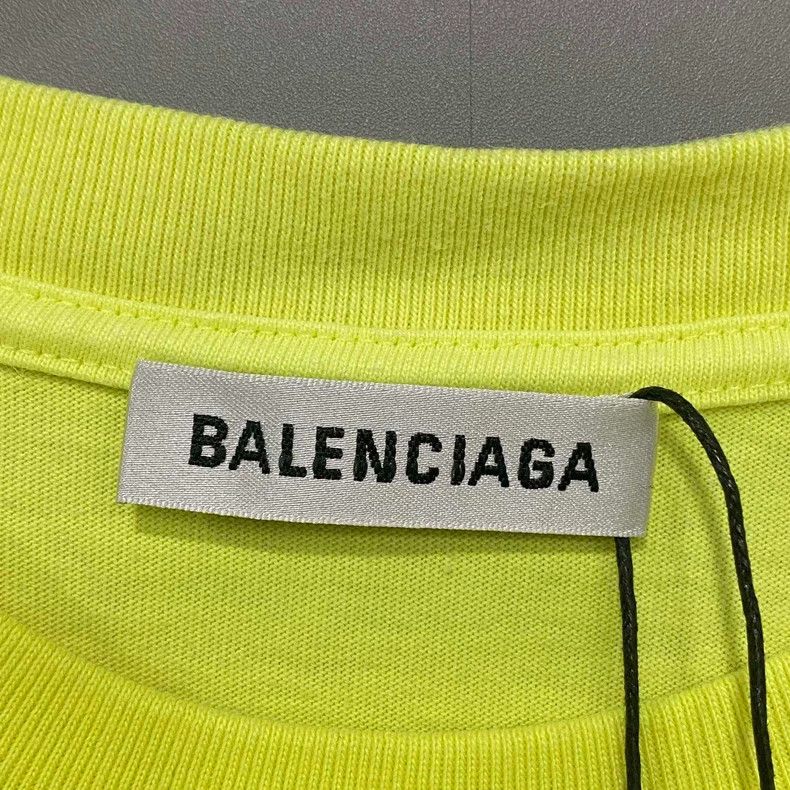 Balenciaga Balenciaga Fluorescent Yellow Coke Logo T-Shirt Size US XS / EU 42 / 0 - 5 Thumbnail
