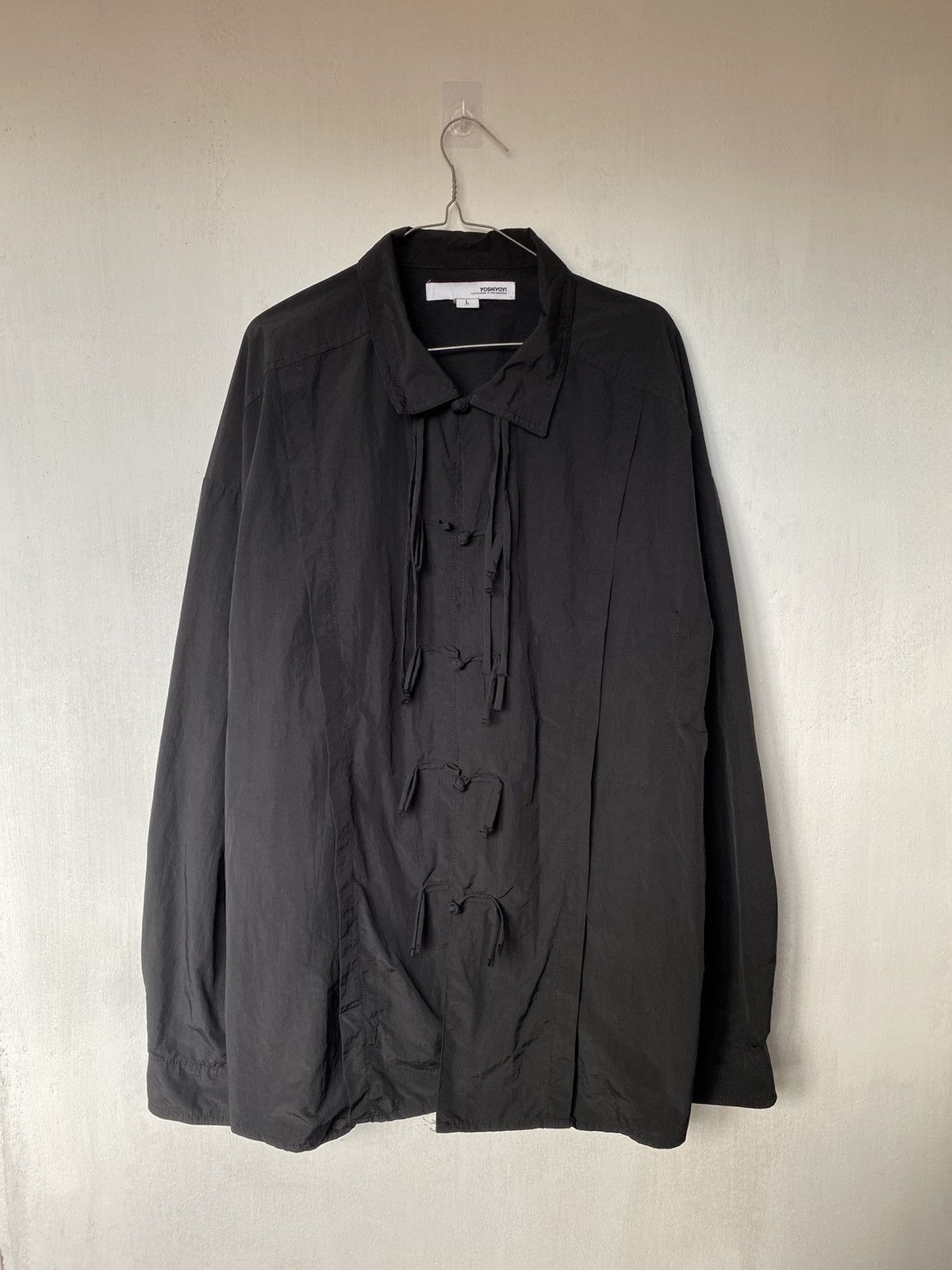 Issey Miyake Yoshiyoyi Nylon Chinese Traditional Style Shirt Size US L / EU 52-54 / 3 - 1 Thumbnail