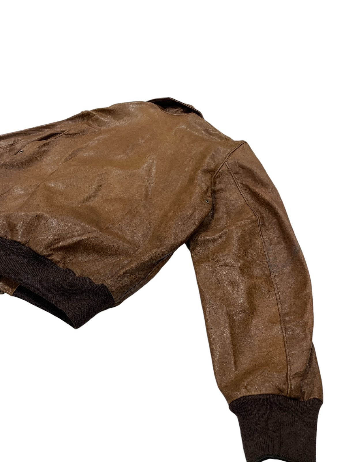 Leather 🔥VTG TYPE A-2 AVIATION LEATHER JACKET Size US M / EU 48-50 / 2 - 6 Thumbnail