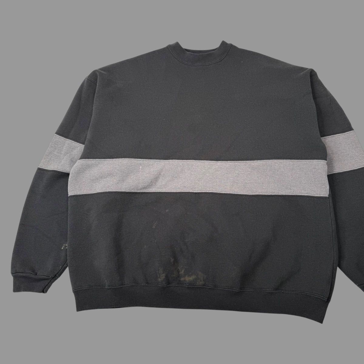 Vintage Vintage blank 1990s two tone sweatshirt Size US XL / EU 56 / 4 - 2 Thumbnail