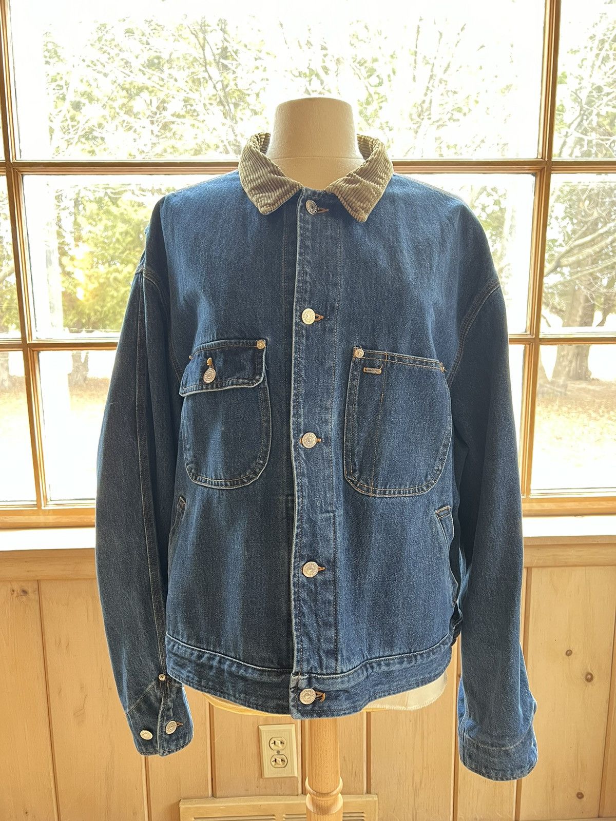 image of Polo Ralph Laurent Vintage Denim Jacket Made In Usa Size XL in Blue, Men's
