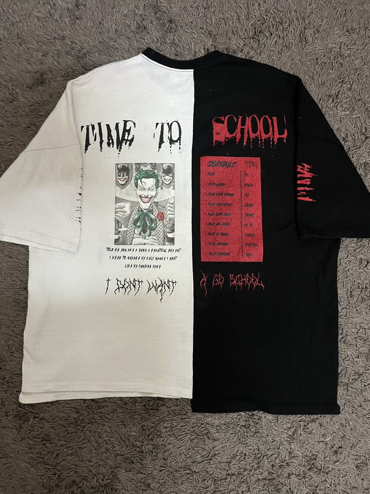 Fashion Victim 1990s JOKER physco artwork baggy shirt #I3 Size US XL / EU 56 / 4 - 1 Thumbnail