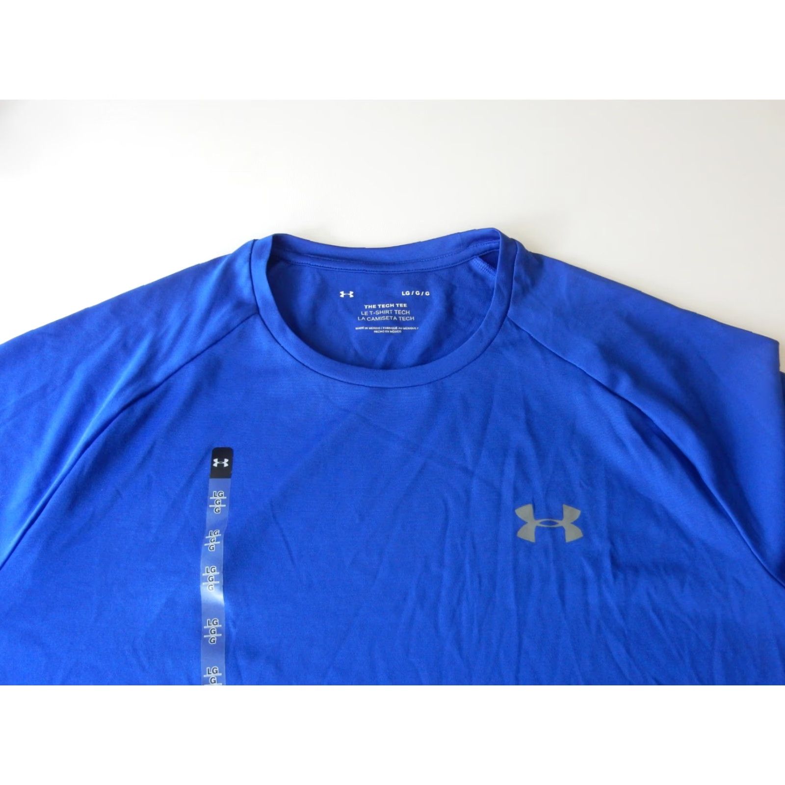 Under Armour Under Armour Men's T-Shirt Size L Tech Tee Blue Short Sleeve Activewear Polyester Adult Mens Size US L / EU 52-54 / 3 - 2 Thumbnail