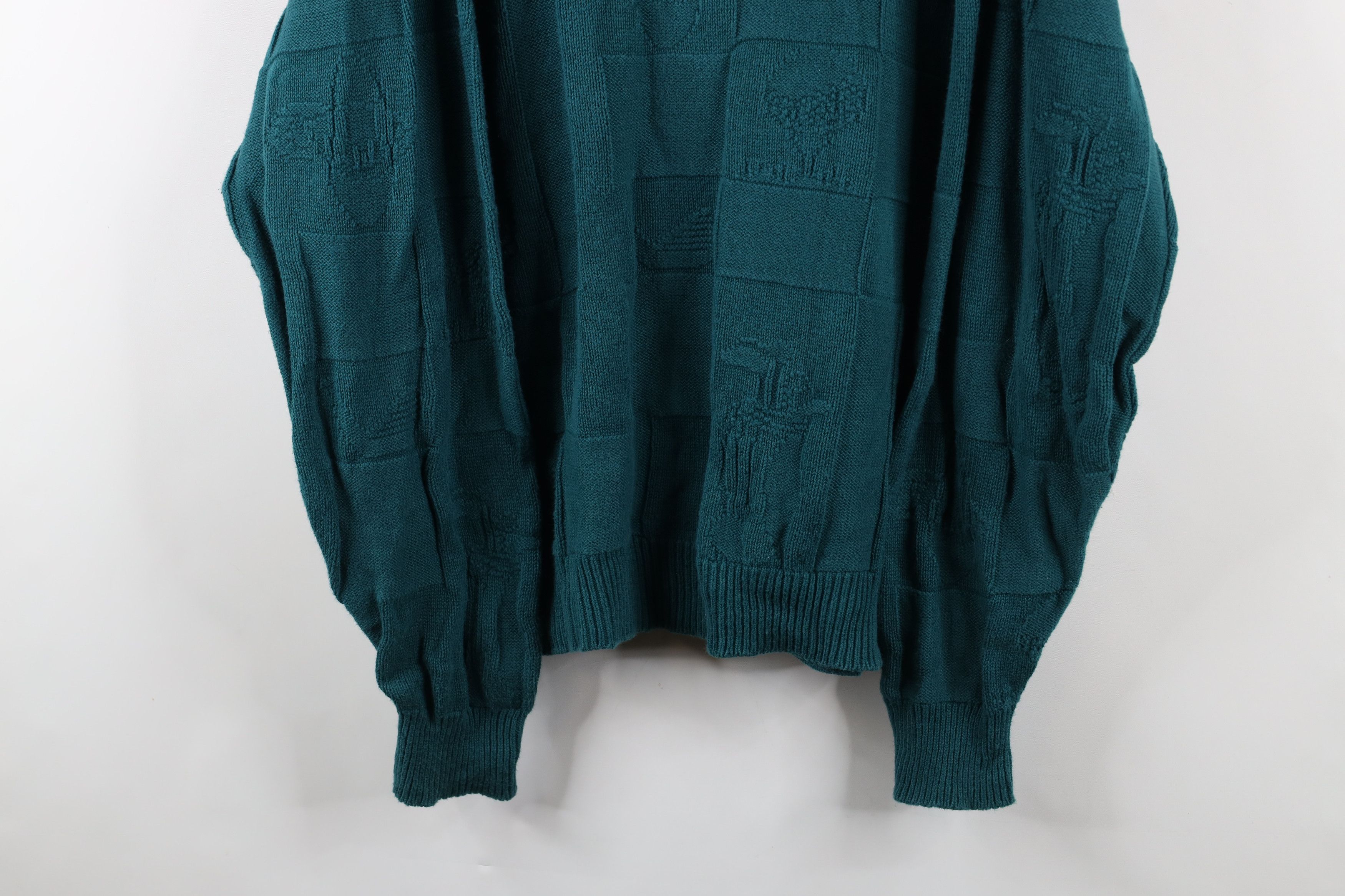 Vintage Vintage 90s Streetwear Abstract Print Golf Knit Sweater USA Size US XL / EU 56 / 4 - 3 Thumbnail