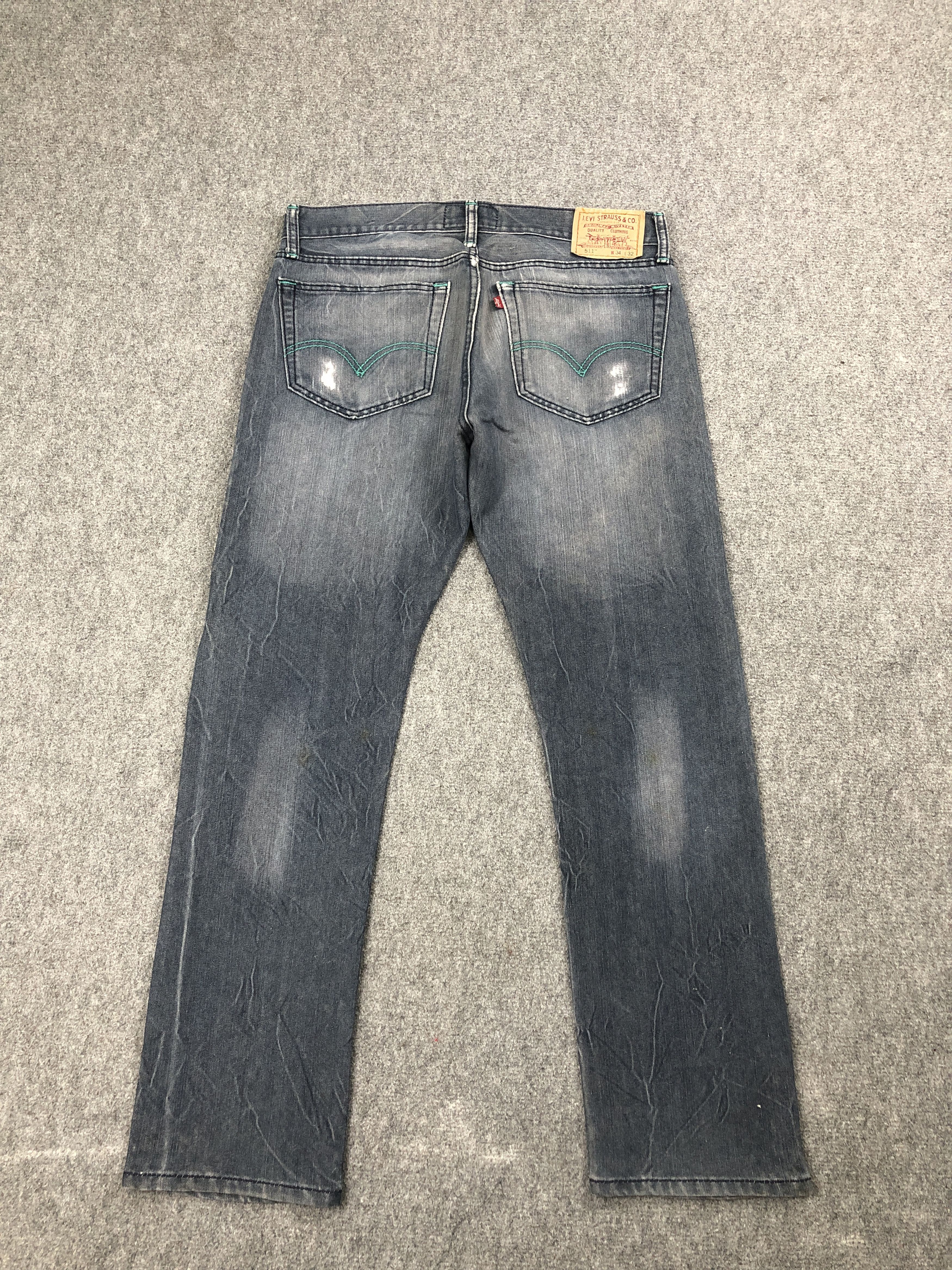 Levi's Vintage Levis 511 Skinny Distressed Jeans DP2532 Size US 33 - 3 Thumbnail