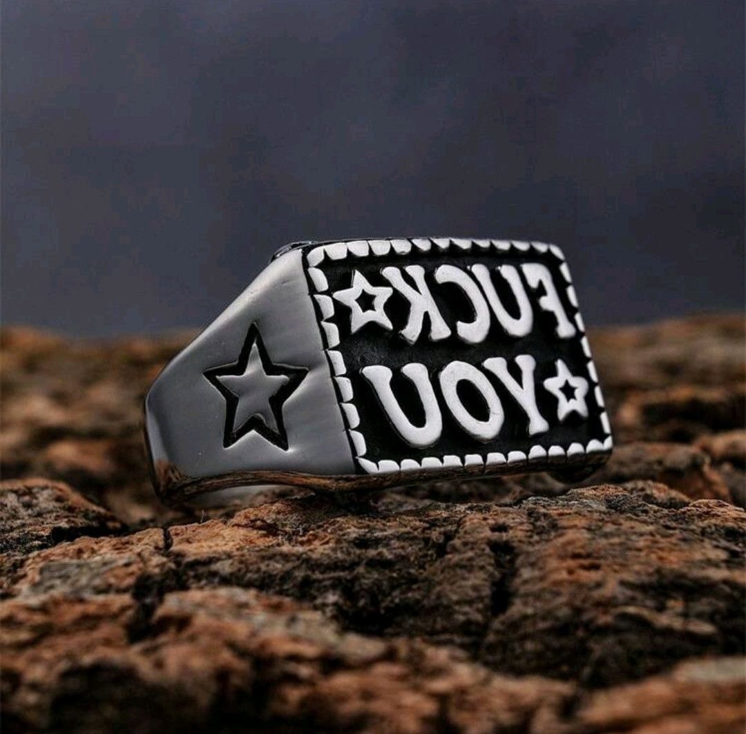 Japanese Brand F*ck Y*u Letter Rings size 9 Size ONE SIZE - 3 Thumbnail