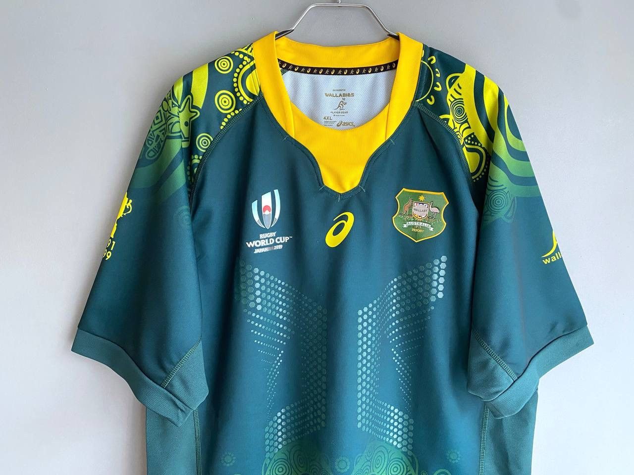 Asics Australia Wallabies Rugby Jersey World Cup Japan 2019 Sz XXL Size US XXL / EU 58 / 5 - 3 Thumbnail
