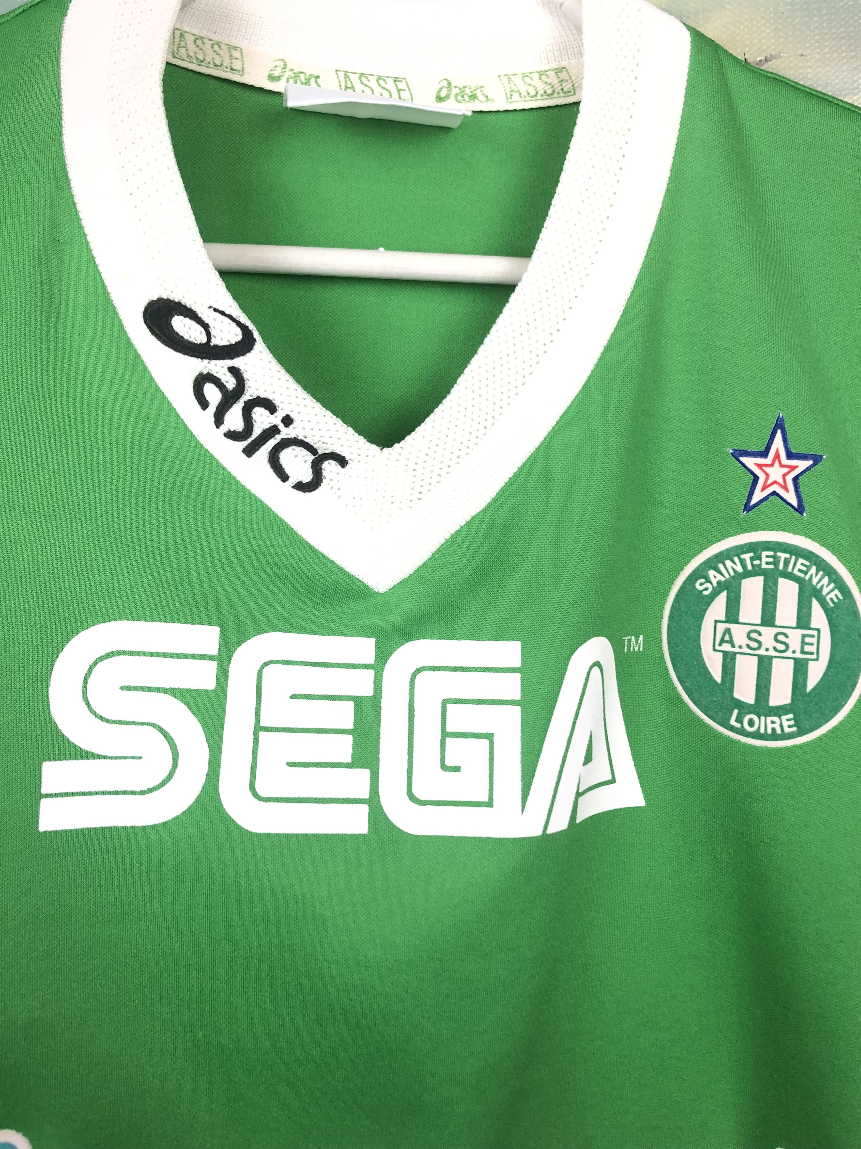 Vintage St Etienne Home football shirt 1999 Soccer Asics Jersey Rare Size US XL / EU 56 / 4 - 5 Thumbnail