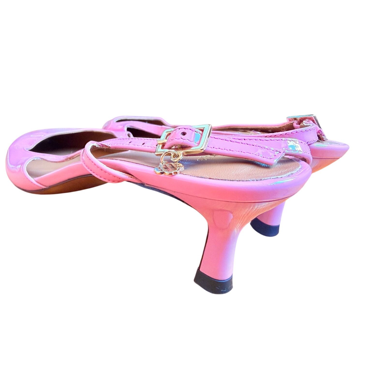 Maje Maje Pink Patent Leather Lacquered Heels Size US 7.5 / IT 37.5 - 3 Thumbnail