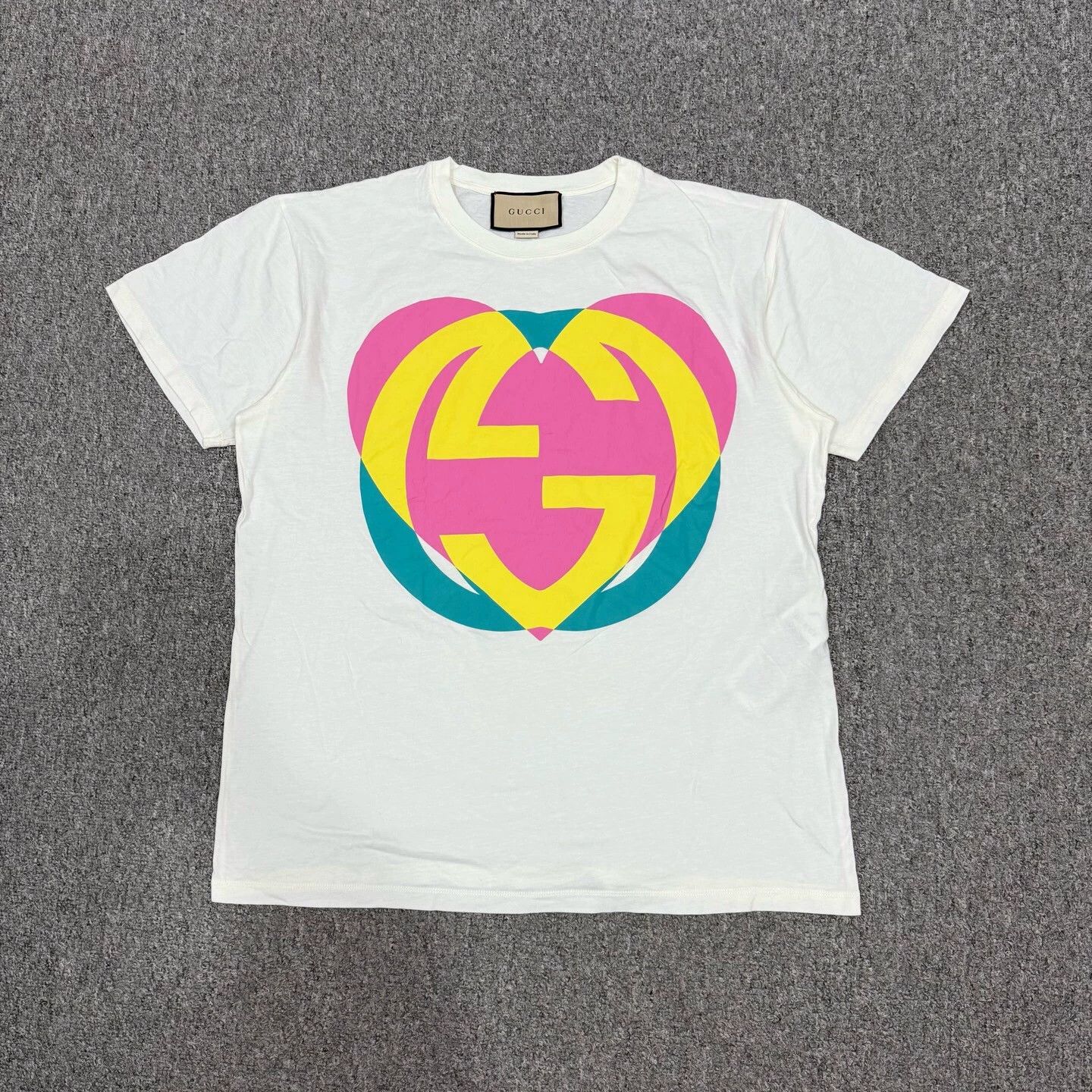 Gucci white color heart short-sleeve tee M