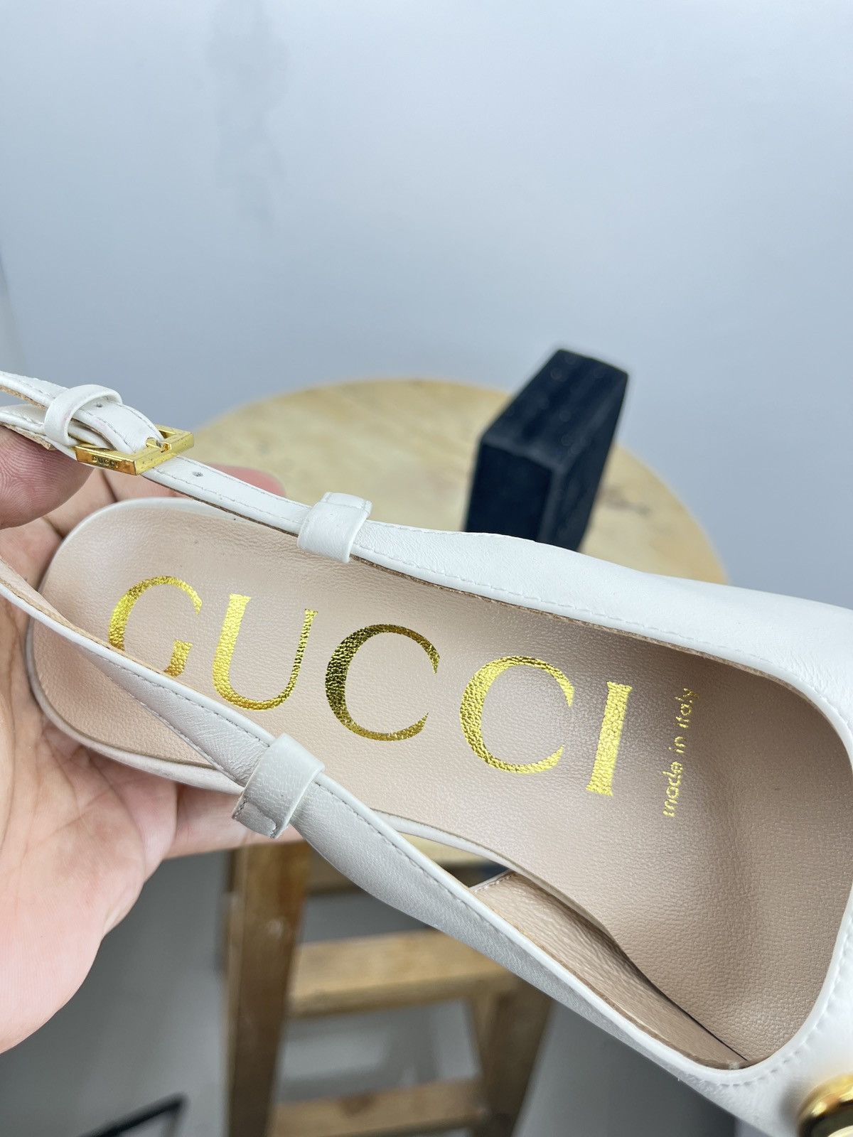 Gucci Horsebit Leather Slingback Pumps Size US 6 / IT 36 - 10 Thumbnail