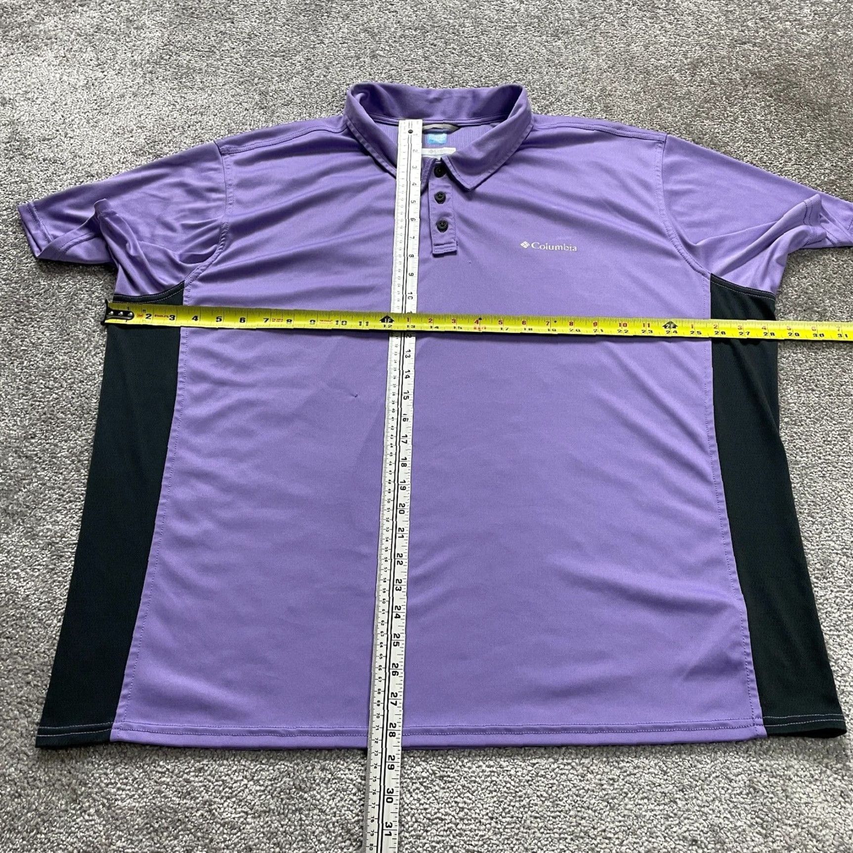 Vintage Columbia Polo Shirt Adult XXL Purple Black Short Sleeve Active Golf Mens Size US XXL / EU 58 / 5 - 6 Thumbnail