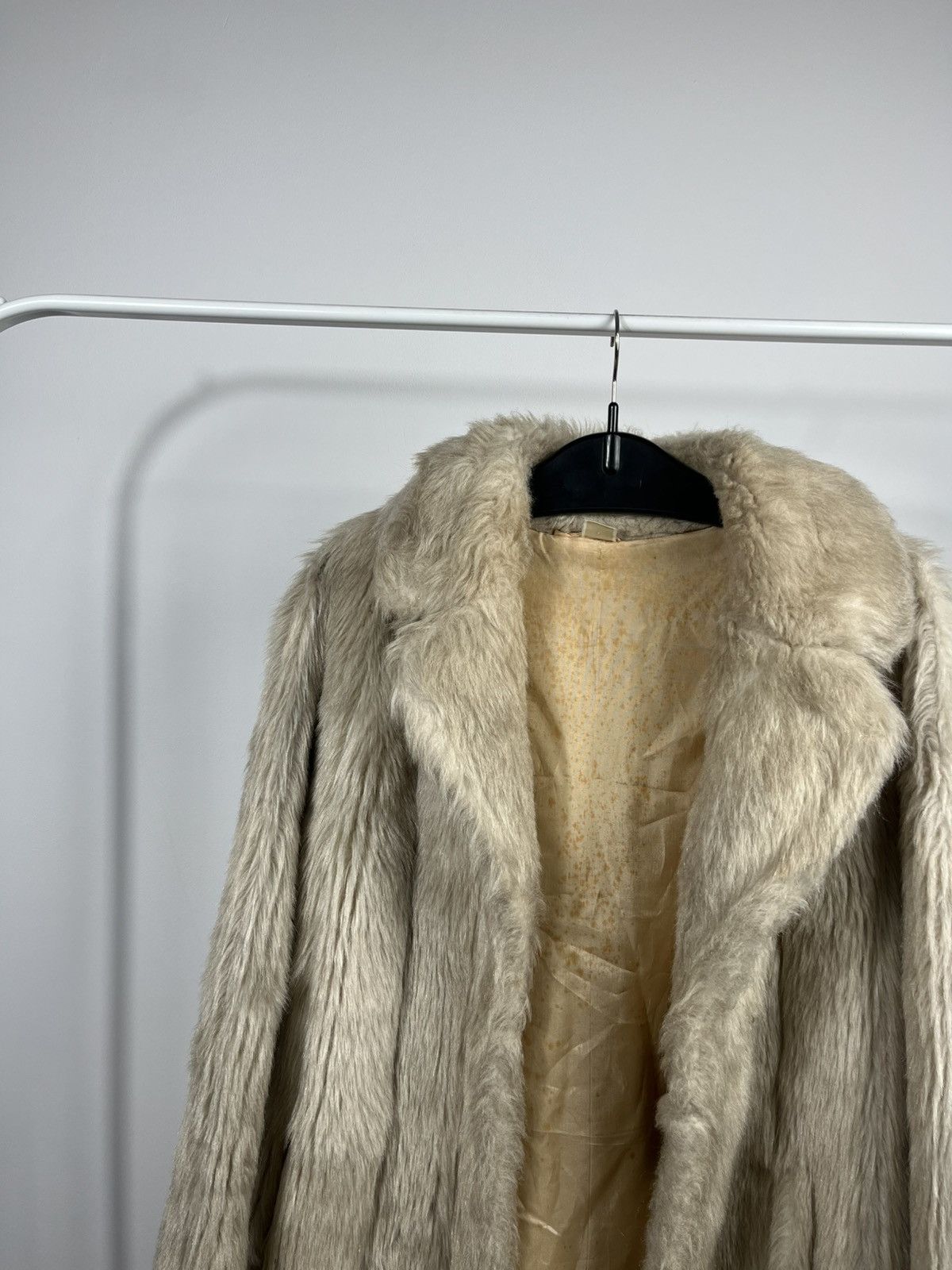 Other Vintage Faux Fur Coat Beige Women’s Size UK 14 EU 42 Size XXL / US 16-18 / IT 52-54 - 3 Thumbnail