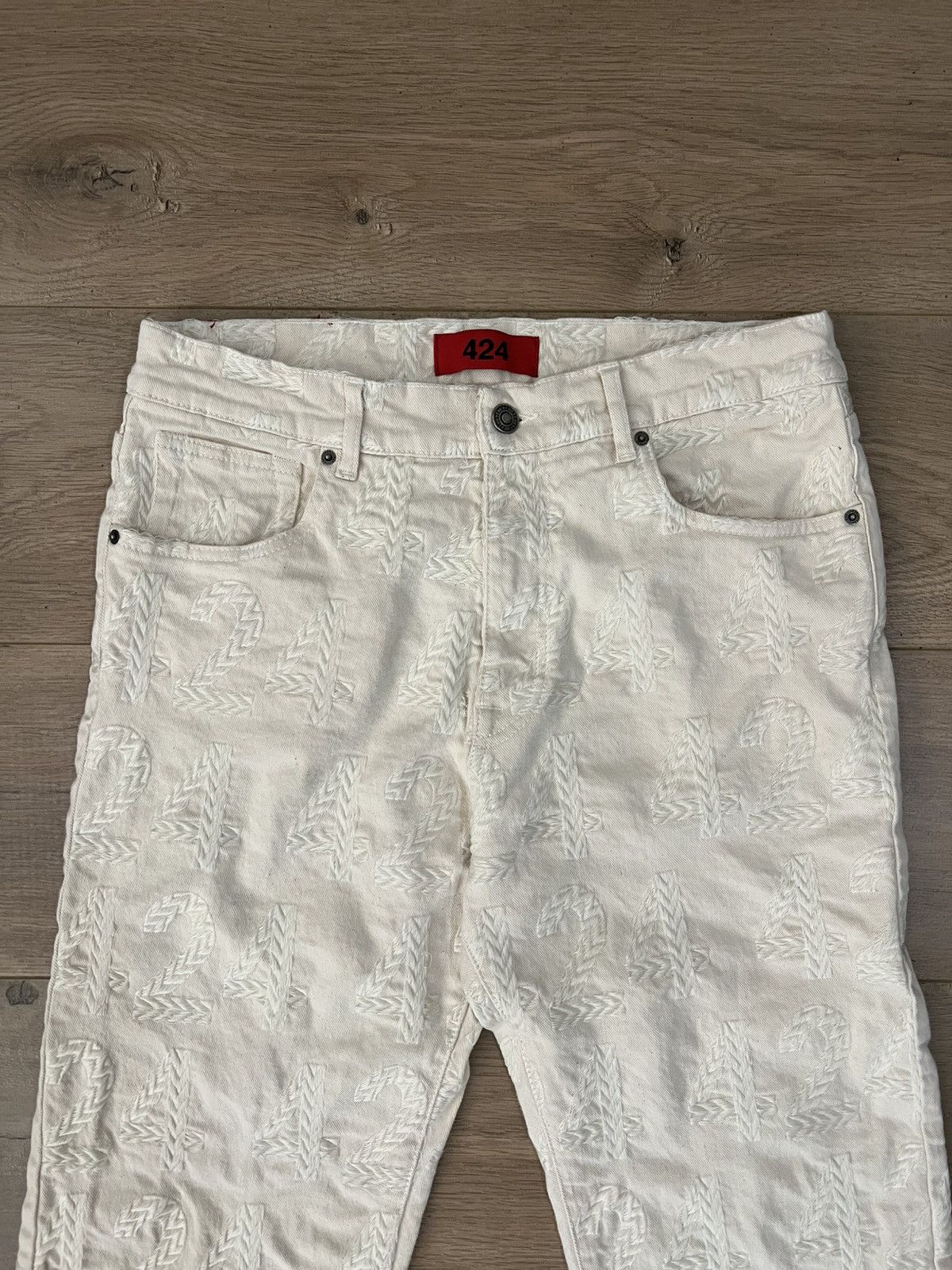 424 424 EMBROIDERED MENS TROUSERS Size US 32 / EU 48 - 3 Thumbnail
