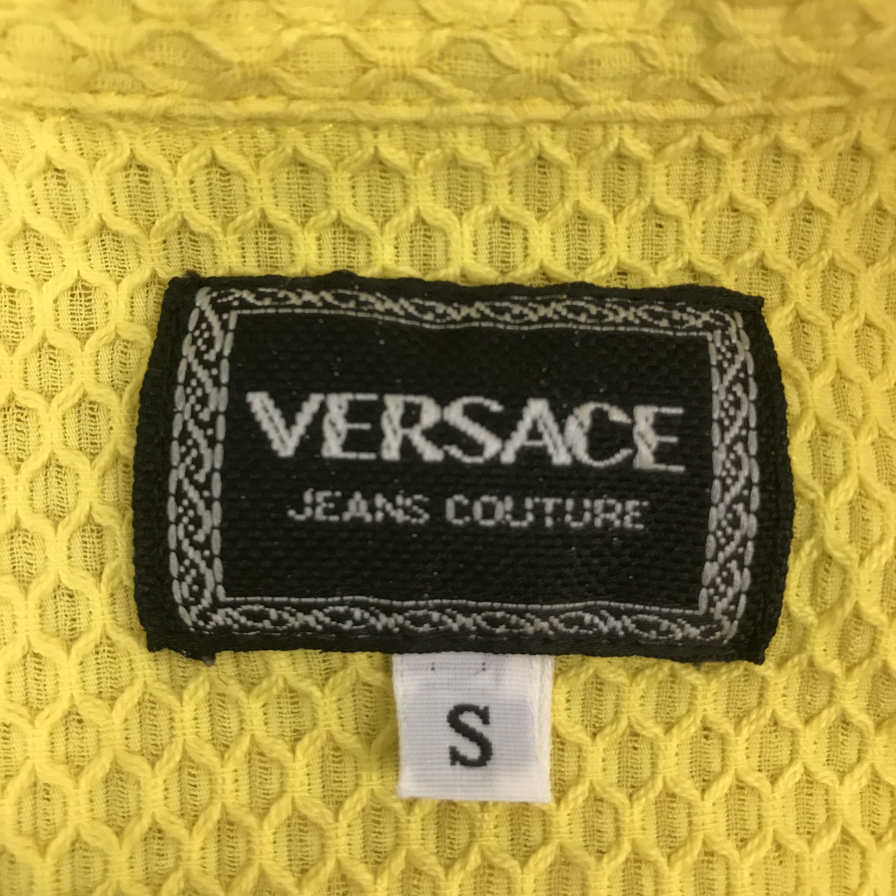 Versace VERSACE YELLOW BUTTON SHORT SLEEVE JACKET Size US S / EU 44-46 / 1 - 8 Thumbnail