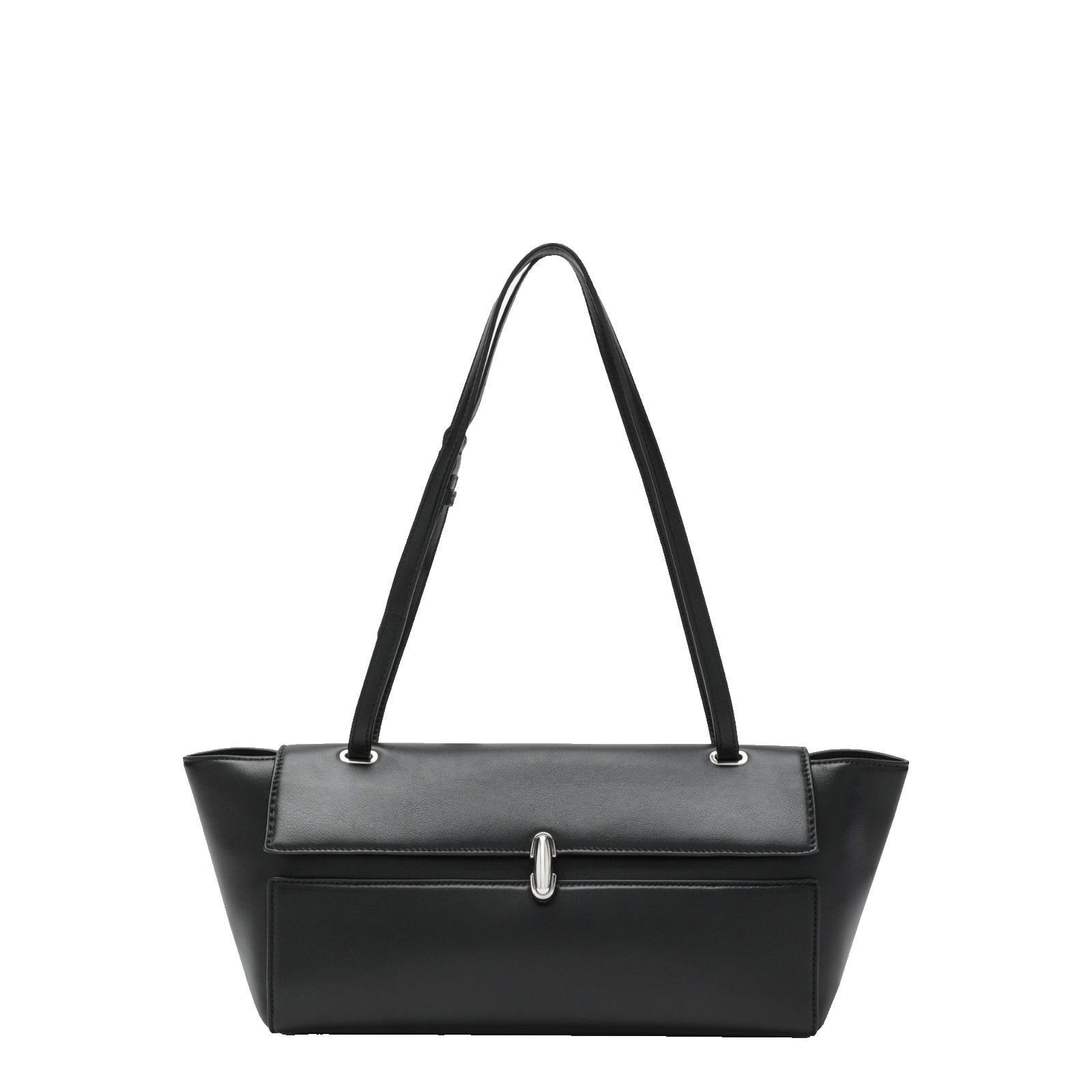 Savette SAVETTE Symmetry Trapeze Black Leather Shoulder Bag New & Au Size ONE SIZE - 1 Thumbnail