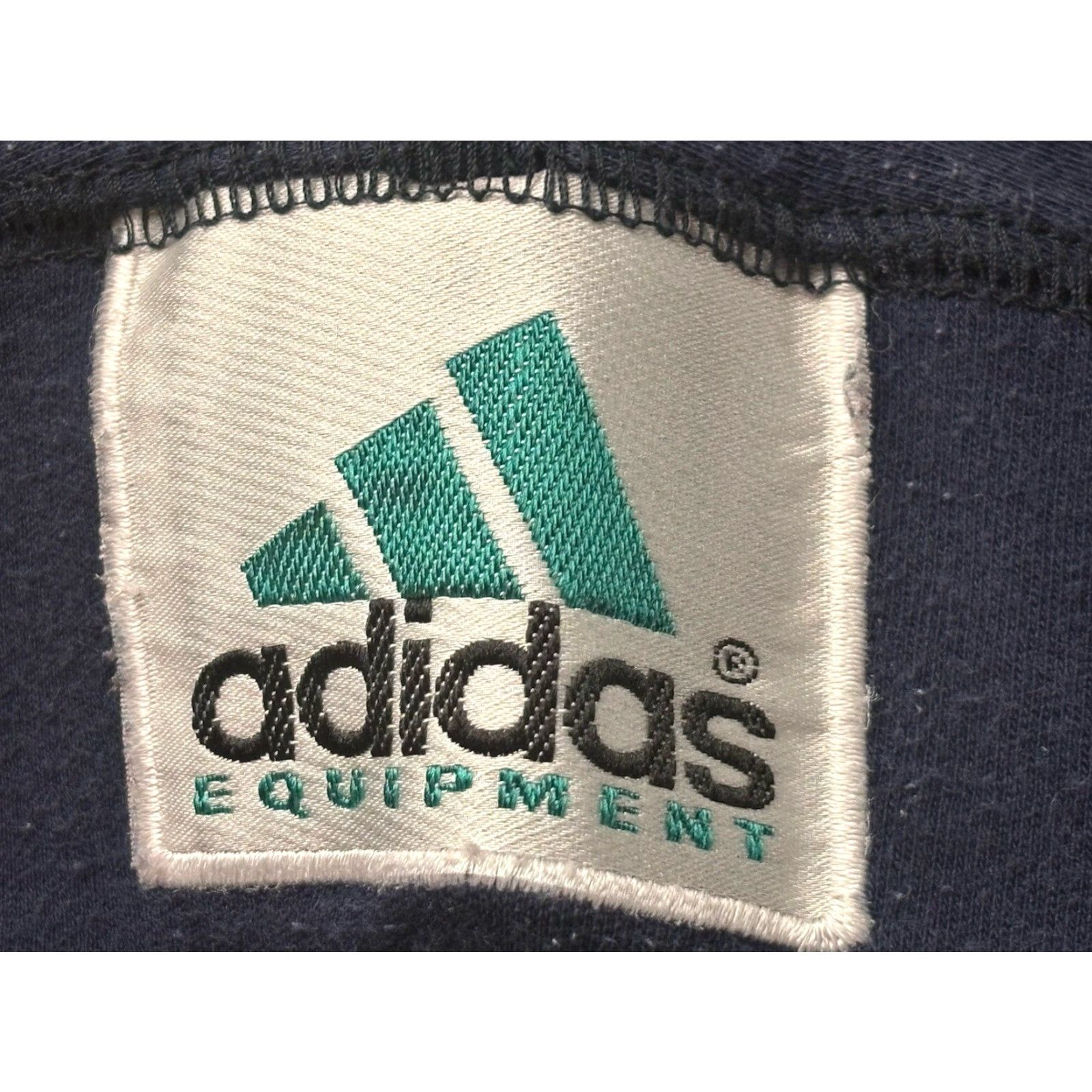 Adidas Vtg Pullover Shirt Mens 1/4 Zip Long Sleeve Sz X-Large Navy Blue Cotton Regular Casual 90s Read