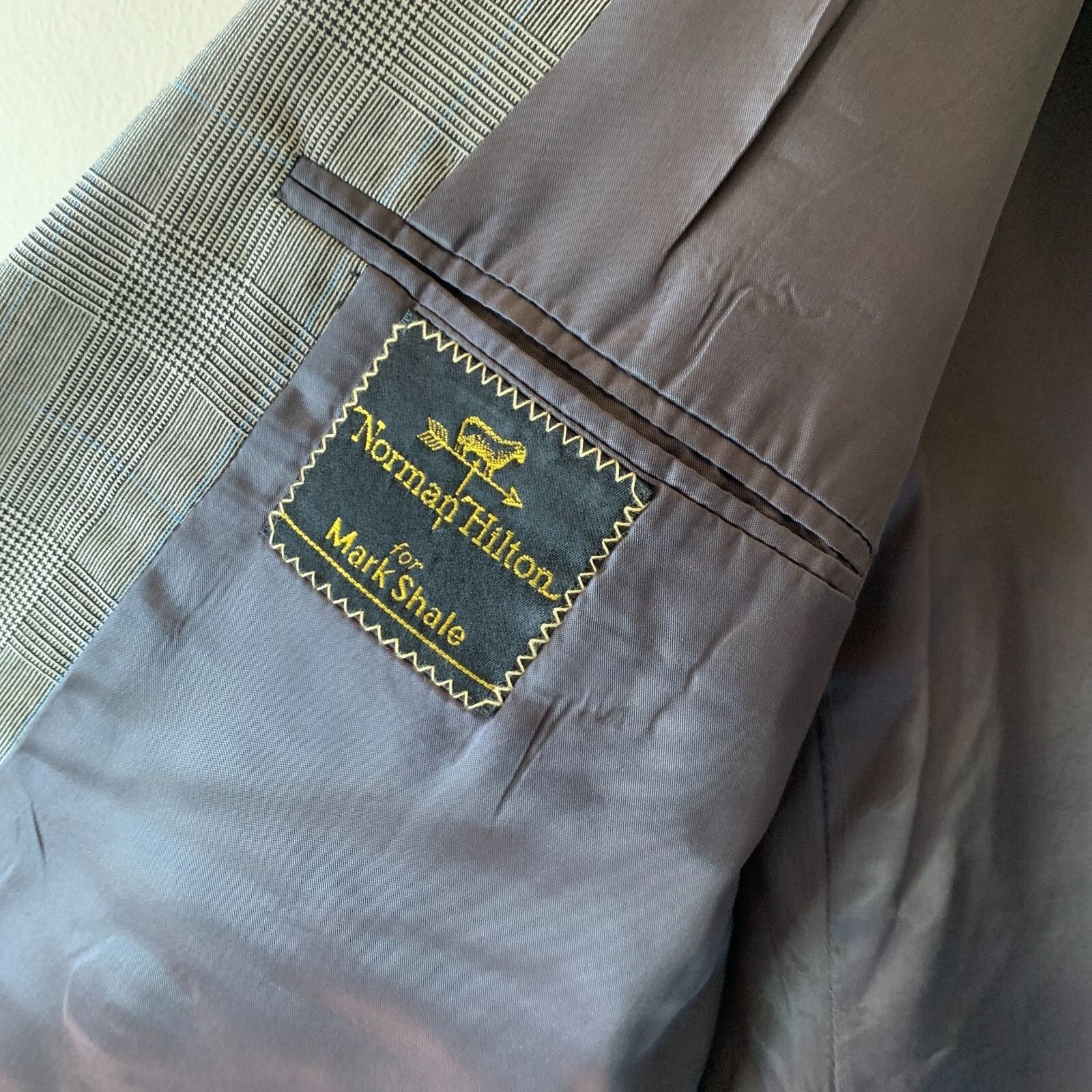 Other Norman Hilton Double Breasted Blazer Men 39L Peak Lapel Wool Size 38R - 8 Thumbnail