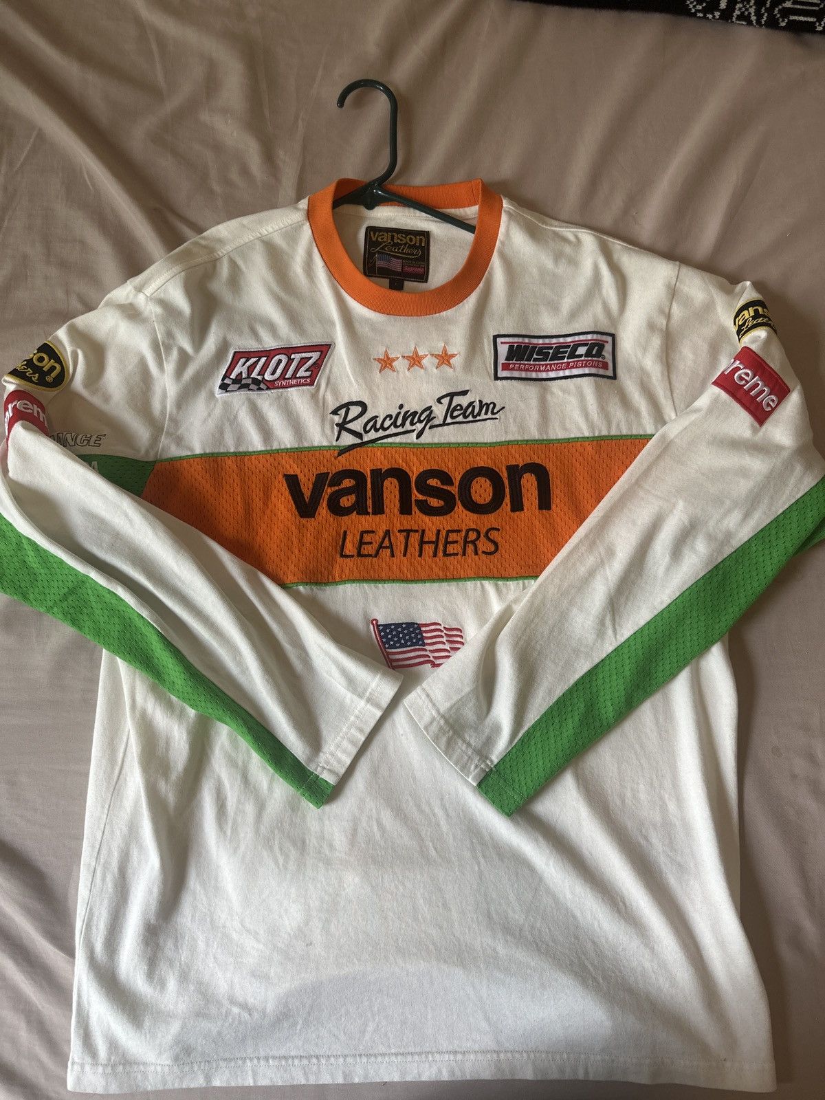 Supreme × Vanson Leathers Supreme Vanson Leathers L/S Top White Size L Size US L / EU 52-54 / 3 - 1 Thumbnail