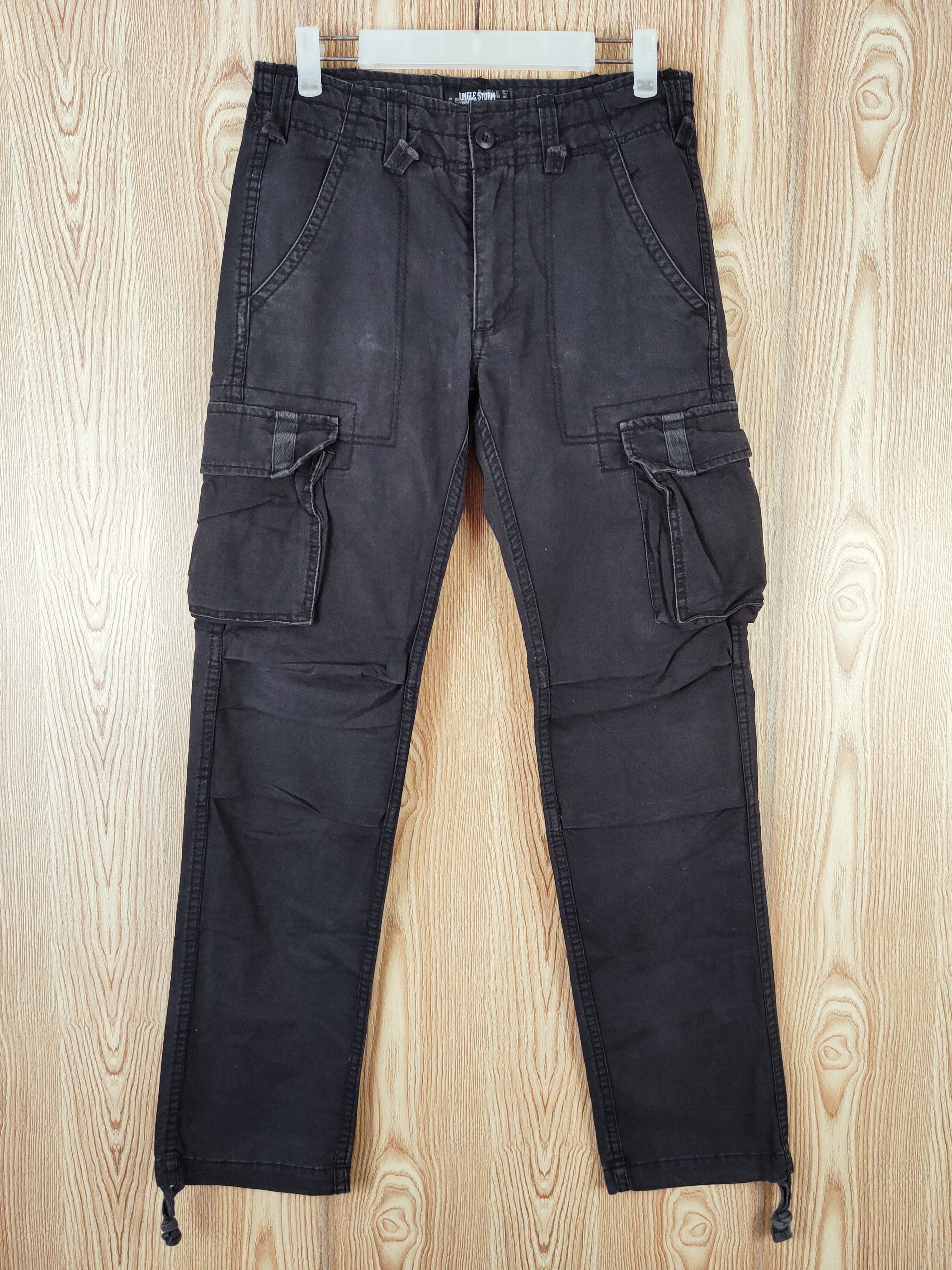 Japanese Brand Jungle Storm Black Multipocket Tactical Cargo Pants #W289 Size US 30 / EU 46 - 1 Thumbnail