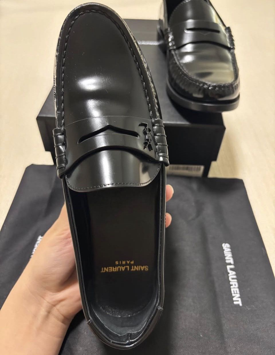 Saint Laurent Paris Saint Laurent Leather Loafers Size US 7 / IT 37 - 3 Thumbnail