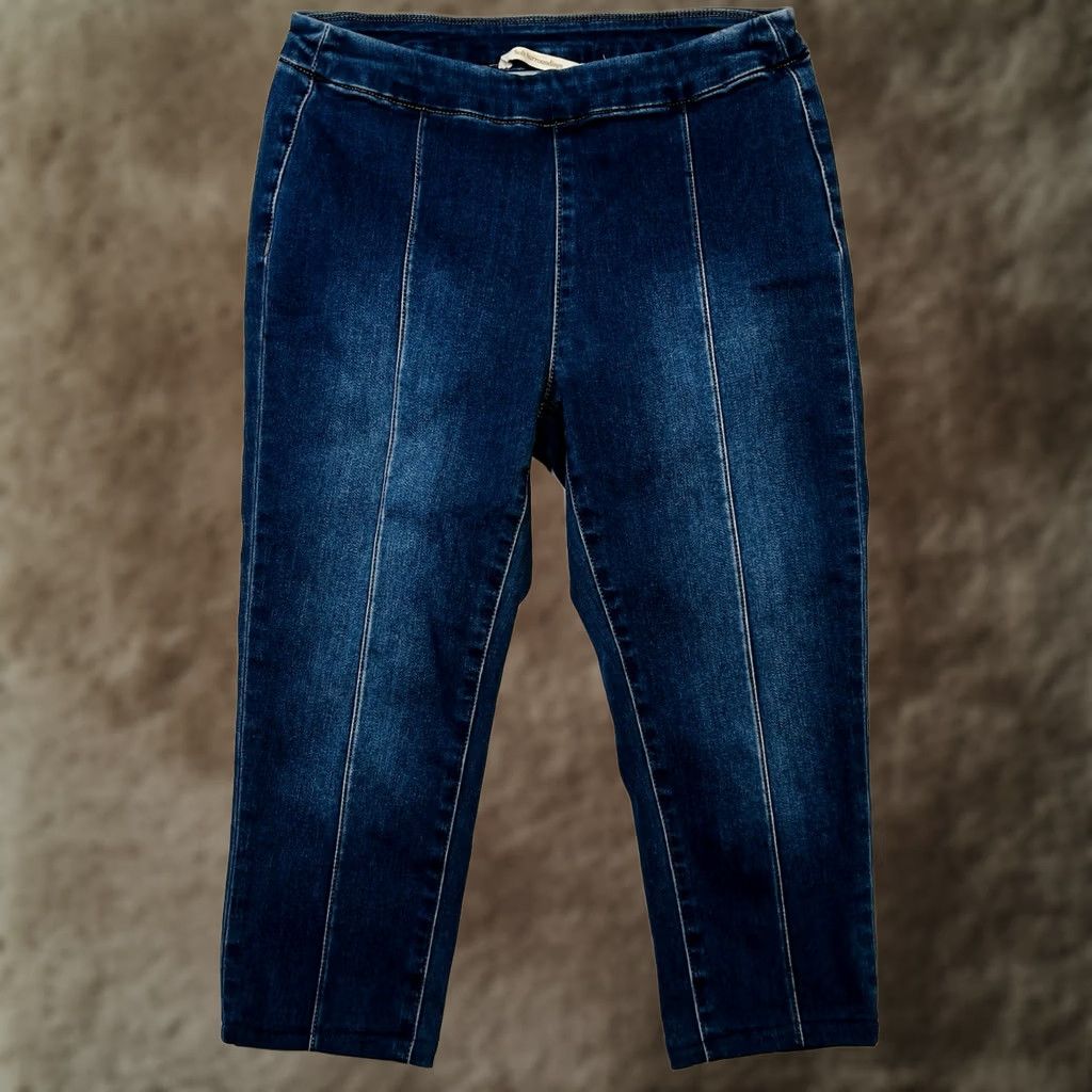 Soft Surroundings Soft Surroundings Jegging Denim Lean Line Crop 28x18 Pull On Women Jeans Regular Blue 28 Womens Size 28" / US 6 / IT 42 - 1 Thumbnail