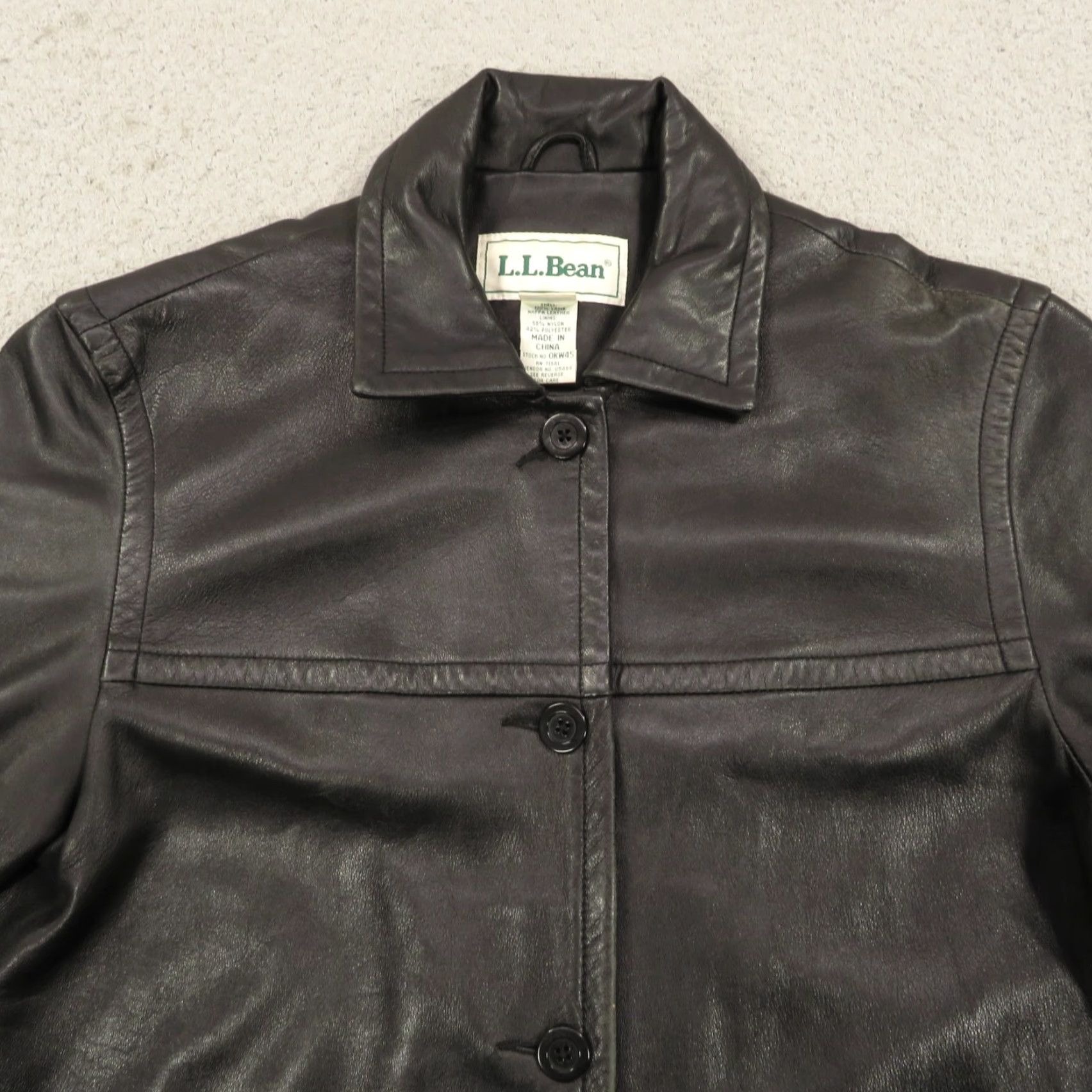 Eddie Bauer Eddie Bauer Leather Jacket Women Small Black Lama Nappa Leather Single Breasted Jacket Size S / US 4 / IT 40 - 3 Thumbnail