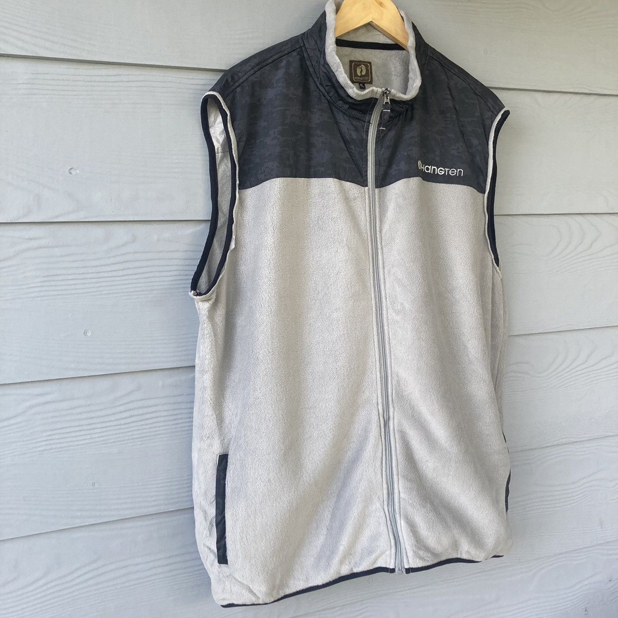 Hang Ten Vintage Hangten Gray Fleece Full Zip Sleeveless Size US XL / EU 56 / 4 - 2 Thumbnail