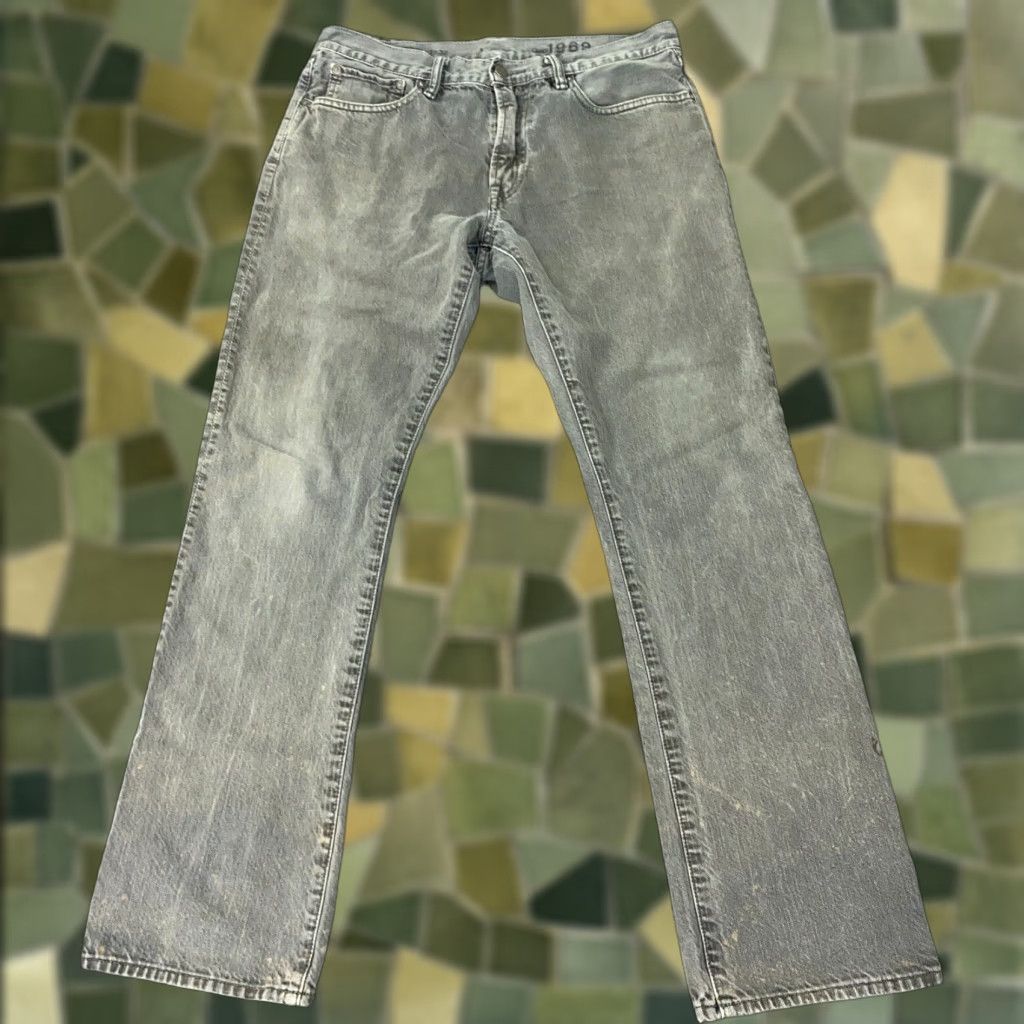 Gap GAP 1969 Jeans Mens 32x32 Gray Denim Straight Distressed Size US 32 / EU 48 - 1 Thumbnail