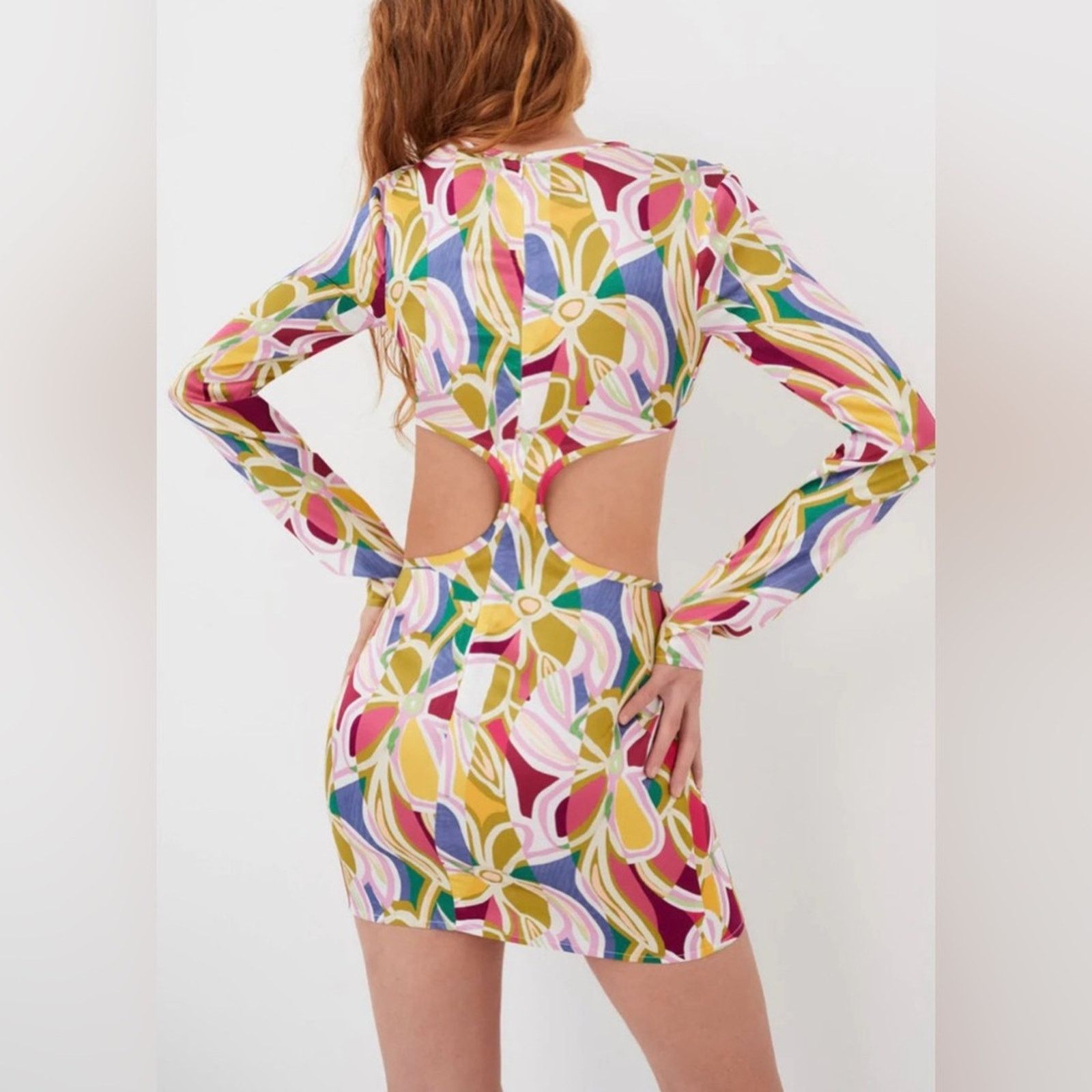 For Love & Lemons NWT For Love&Lemons $227 Multicolor Floral Mini Dress size M Size M / US 6-8 / IT 42-44 - 3 Thumbnail
