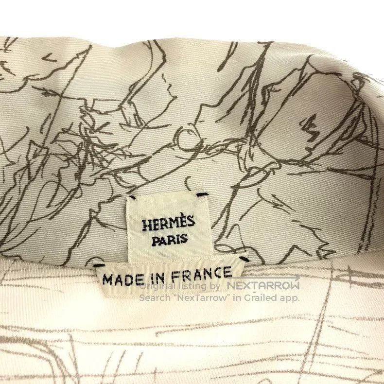 Hermes Hermes Hand-Painted Pattern Silk Top Size S / US 4 / IT 40 - 4 Thumbnail