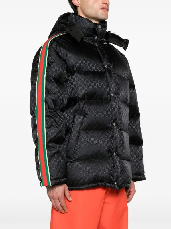 Gucci o1s1wg110725 GG Nylon Jacquard Jacket With Web in Black Size US L / EU 52-54 / 3 - 2 Thumbnail