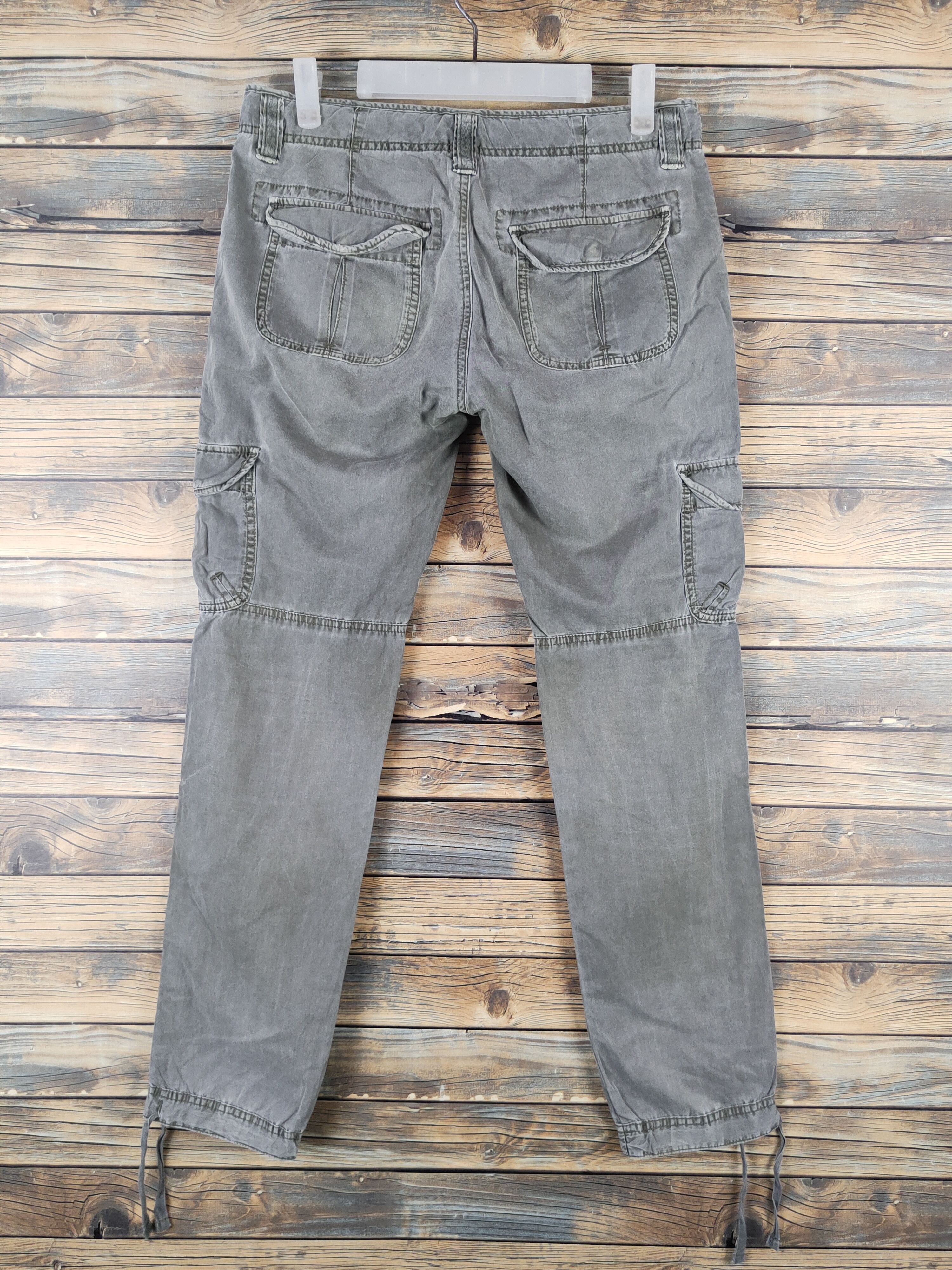 Japanese Brand DLL Uniqlo Army Green Multipocket Cargo Pants #2350 Size 29" - 7 Thumbnail