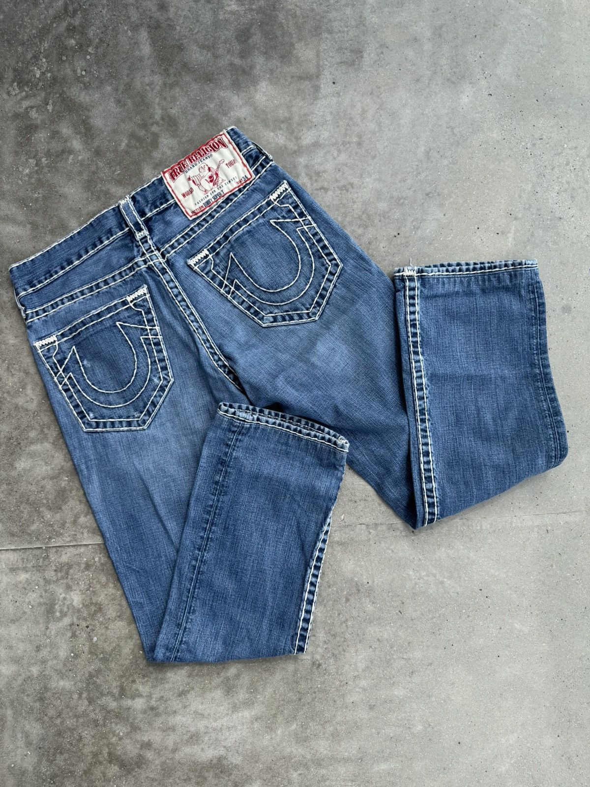 True Religion True Religion Made in USA Denim pocket Jeans streetwear hype Size US 31 - 1 Thumbnail
