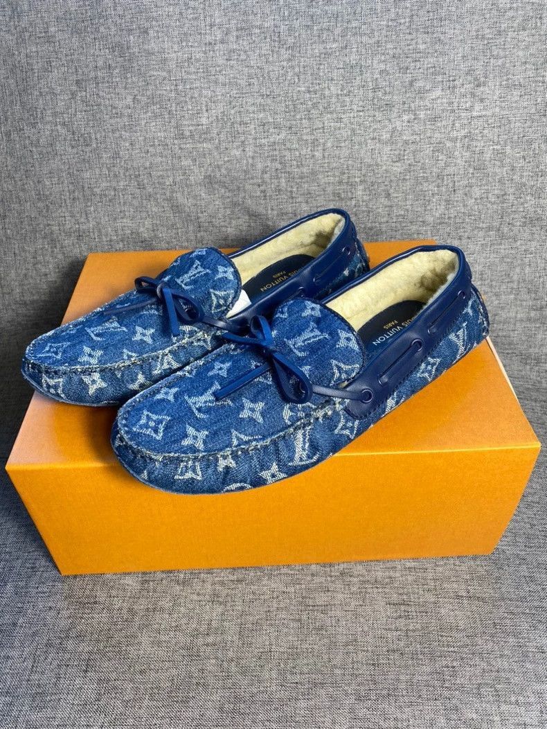 Louis Vuitton Louis Vuitton Blue Fashion Loafers for Men -2505 Size US 8 / EU 41 - 4 Thumbnail