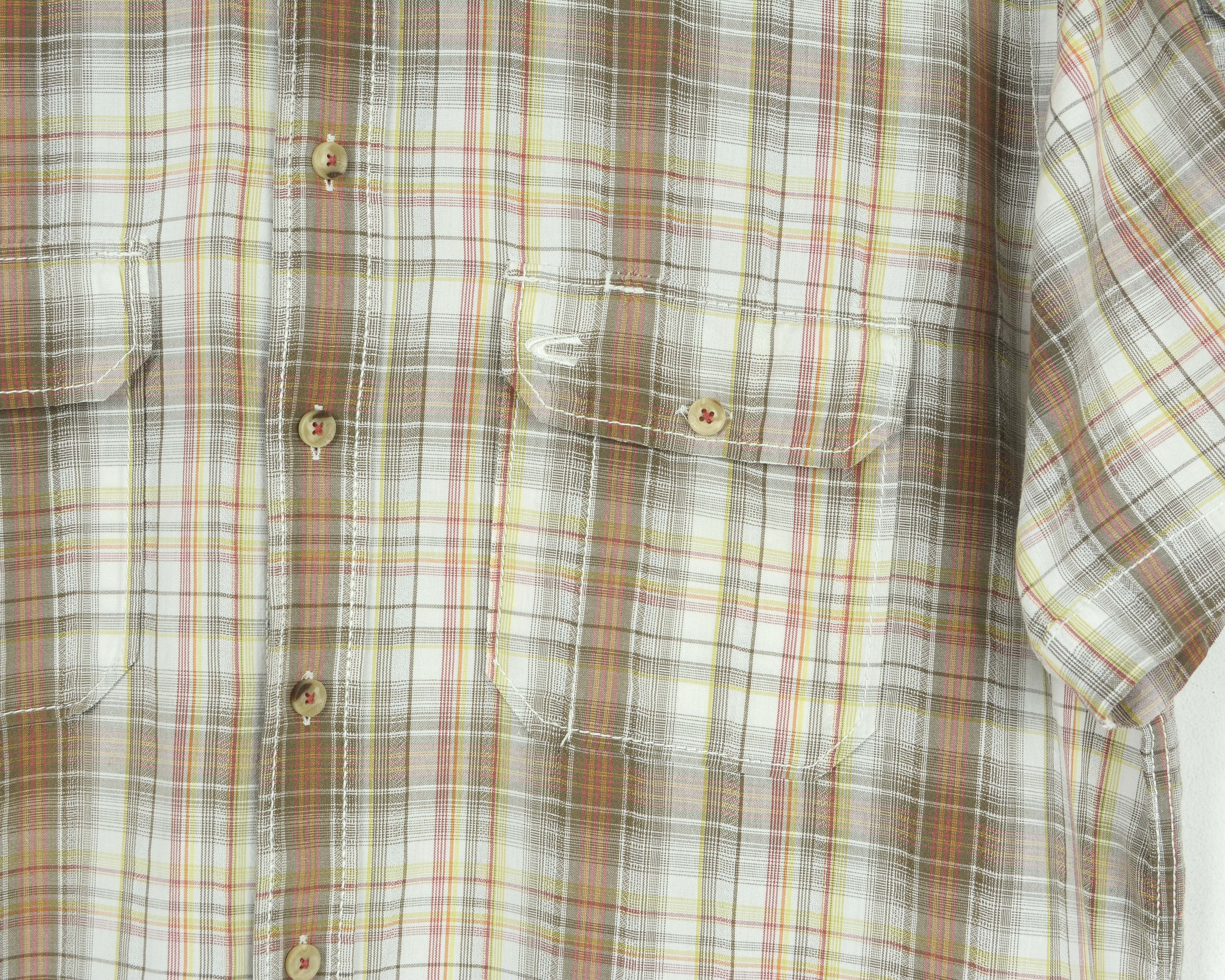 camel active Casual L Shirt Cotton Short Sleeved Check Button Up Top Size US L / EU 52-54 / 3 - 8 Thumbnail