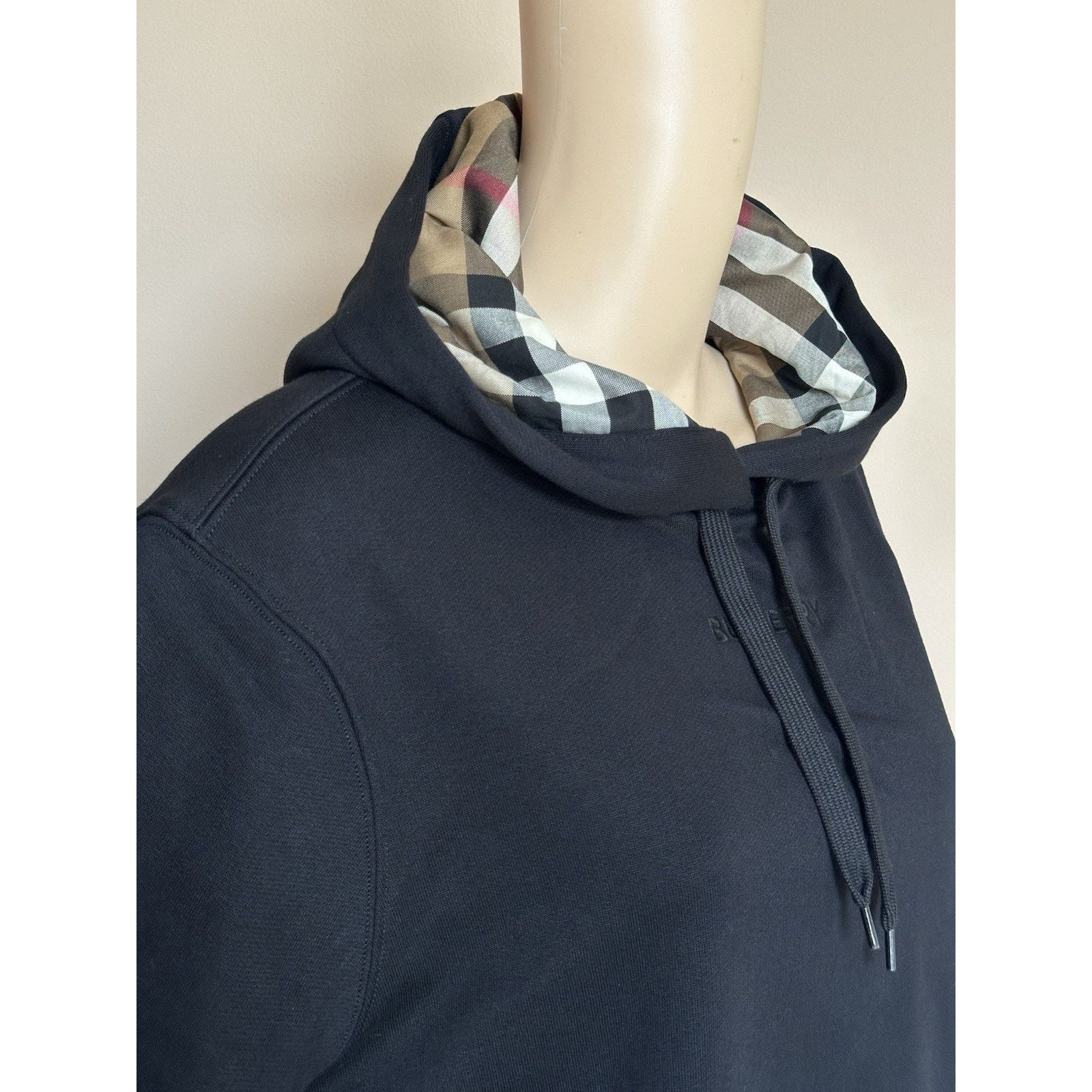 Burberry Burberry Talley Checked Sweatshirt Hoodie Black M 8084391 Size M / US 6-8 / IT 42-44 - 16 Thumbnail