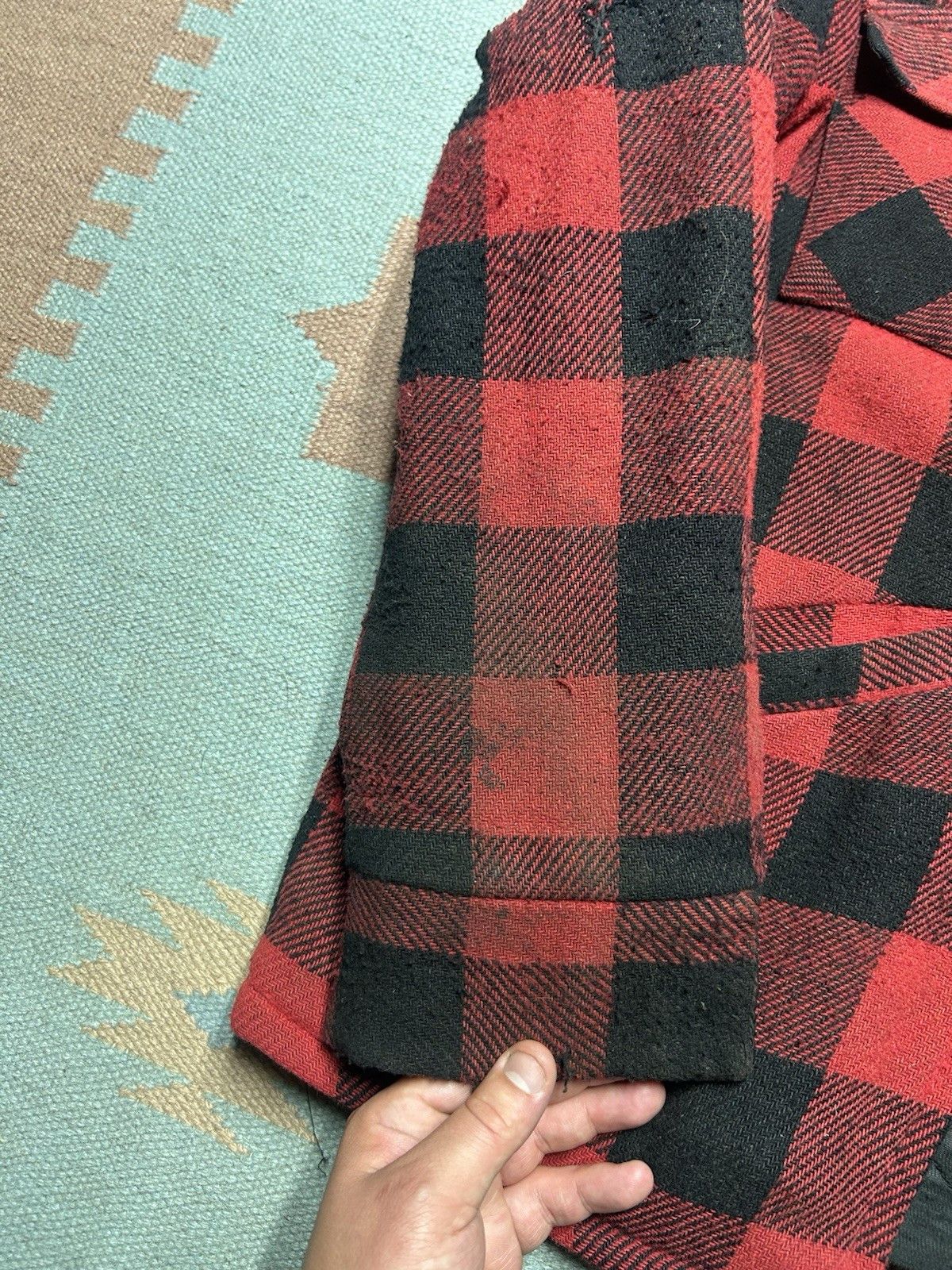 Vintage Vtg wool zip jacket buffalo plaid Weatherguard quilted large Size US L / EU 52-54 / 3 - 3 Thumbnail
