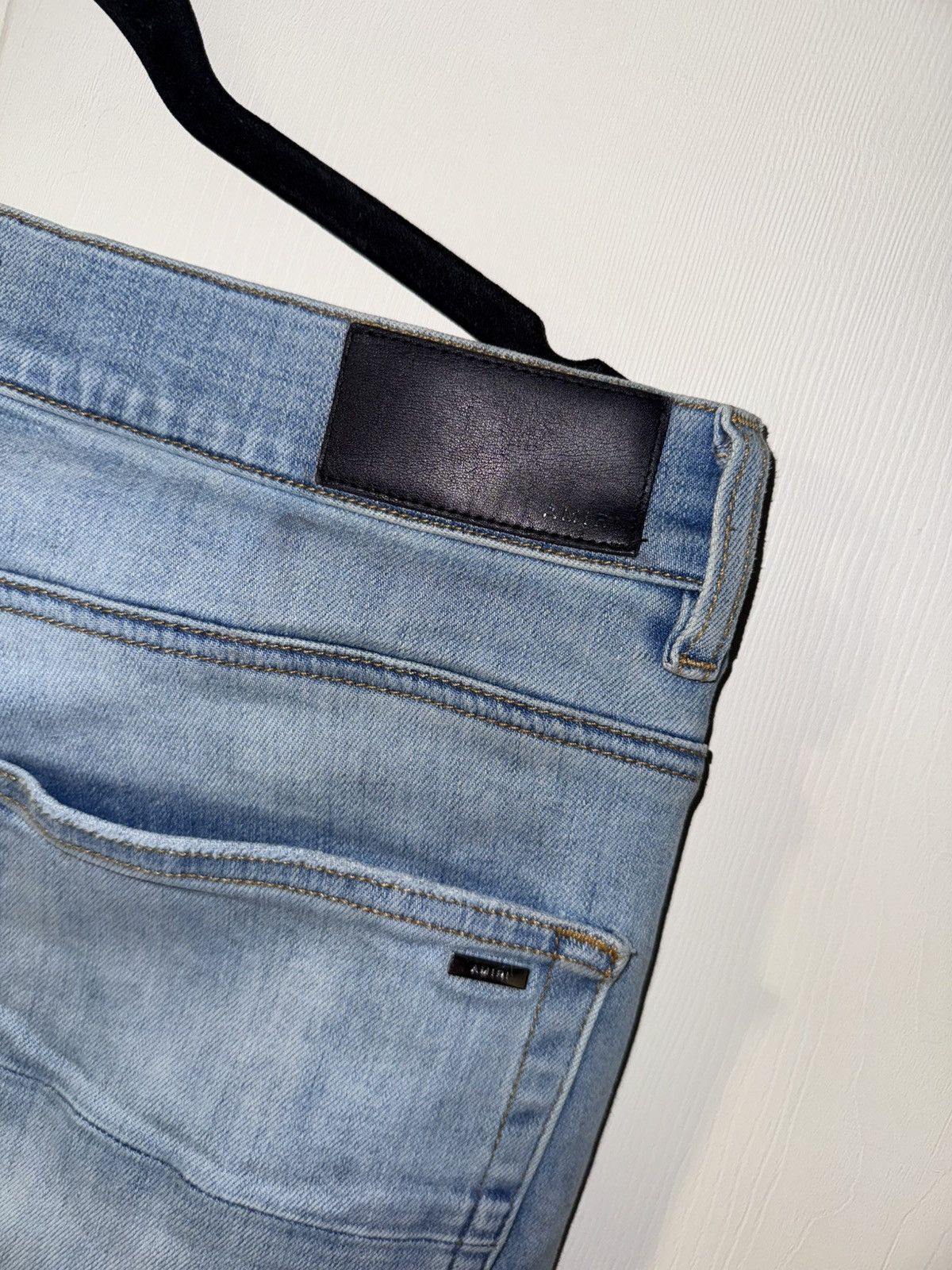 Amiri AMIRI SCRIPT LOGO BLUE JEANS Size US 34 / EU 50 - 12 Thumbnail