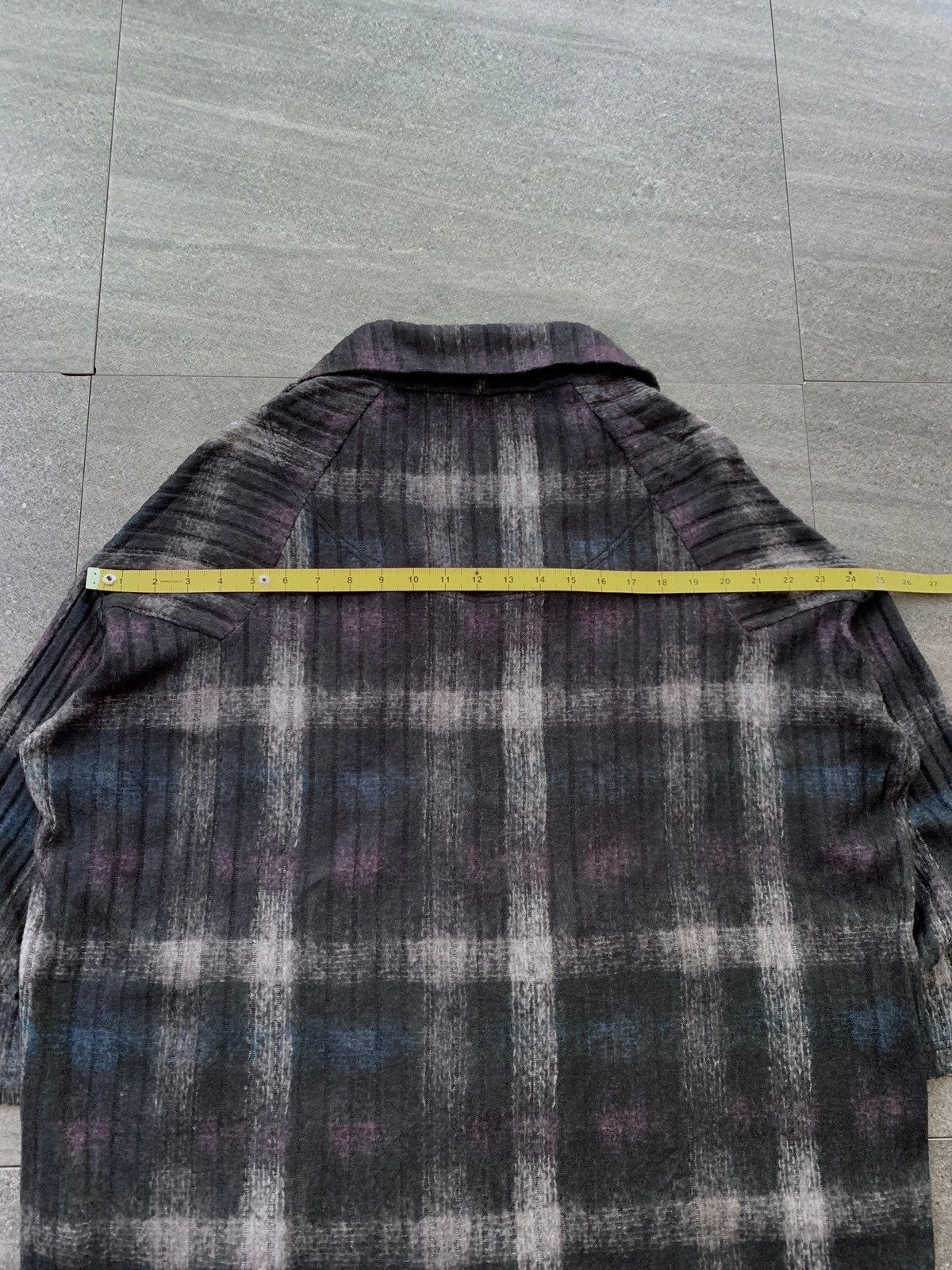Yohji Yamamoto FREE TAX! Y's Shadow Plaid Knitted Laces Shirt Size US M / EU 48-50 / 2 - 11 Thumbnail
