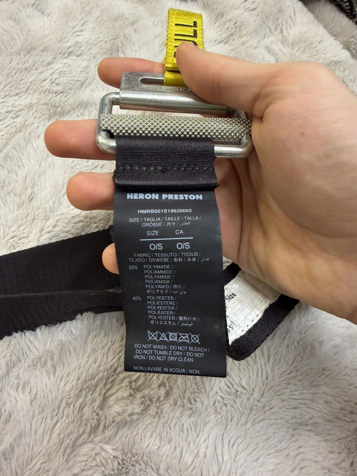 Heron Preston Heron Preston Pull Tab Tape Belt One Size Size ONE SIZE - 4 Thumbnail