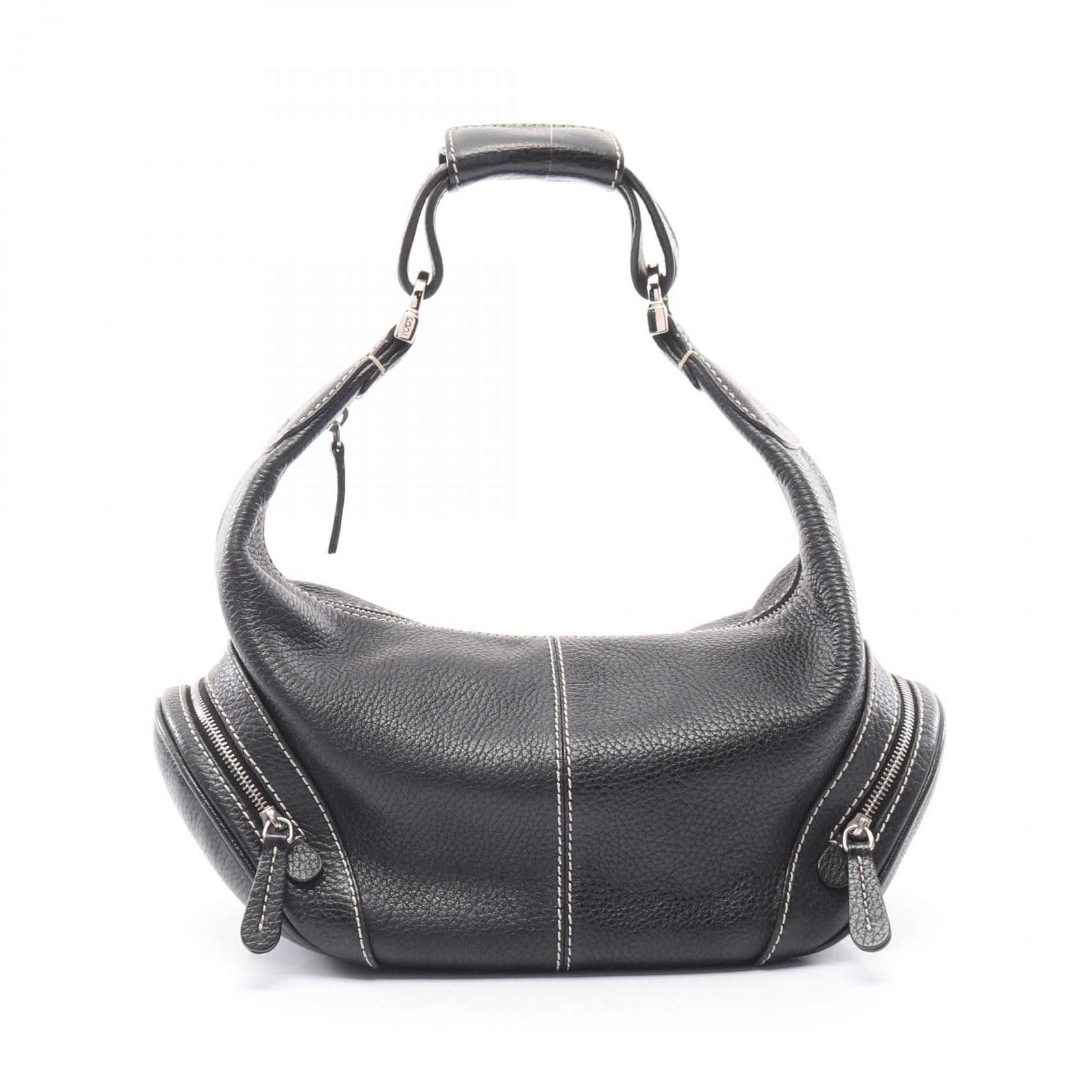 Tods Tod's Tod's Gommini Leather Shoulder Bag Leather Shoulder Bag in Black, Women's