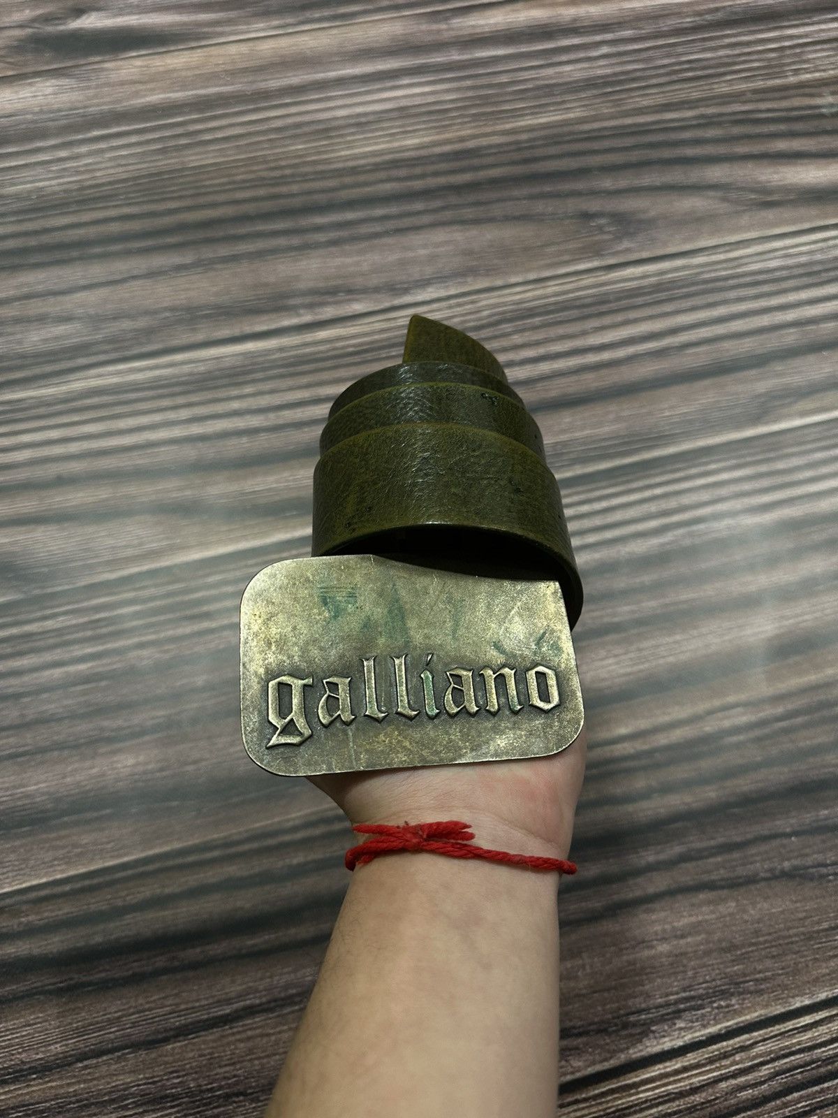 Japanese Brand × John Galliano × Vintage Vintage Galliano leather belt gothic punk big buckle Size ONE SIZE - 1 Thumbnail