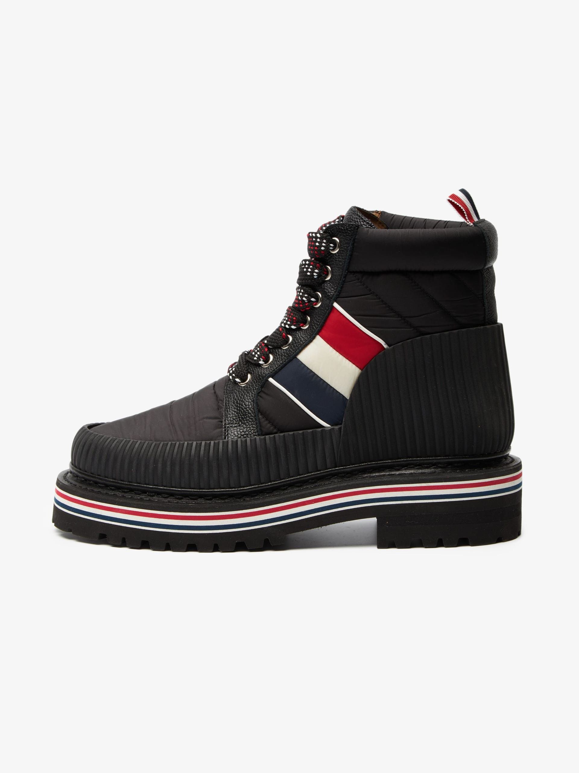 Thom Browne Black Lines Insets Laced High Boots Size US 8 / EU 41 - 1 Thumbnail