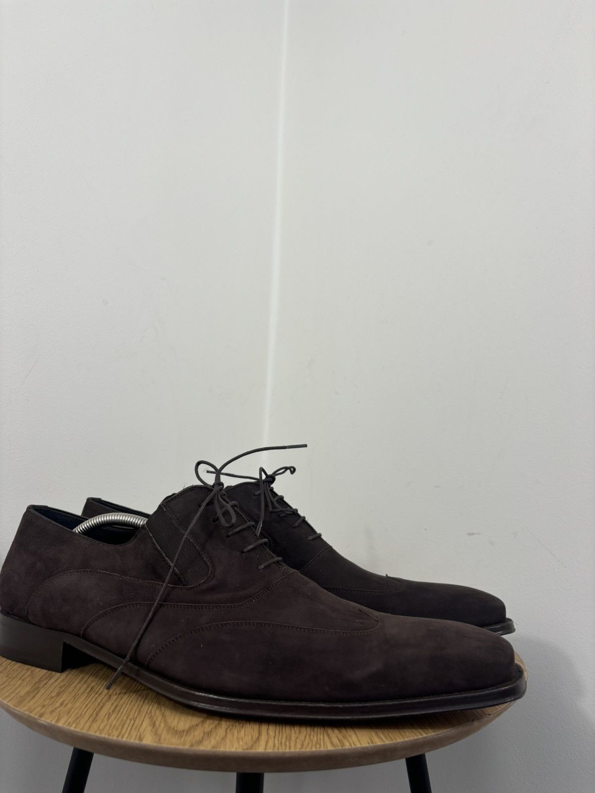 Mezlan Mezlan Hoffman Men’s NEW Brown Suede Leather Dress Shoes Size US 14 / EU 47 - 7 Thumbnail