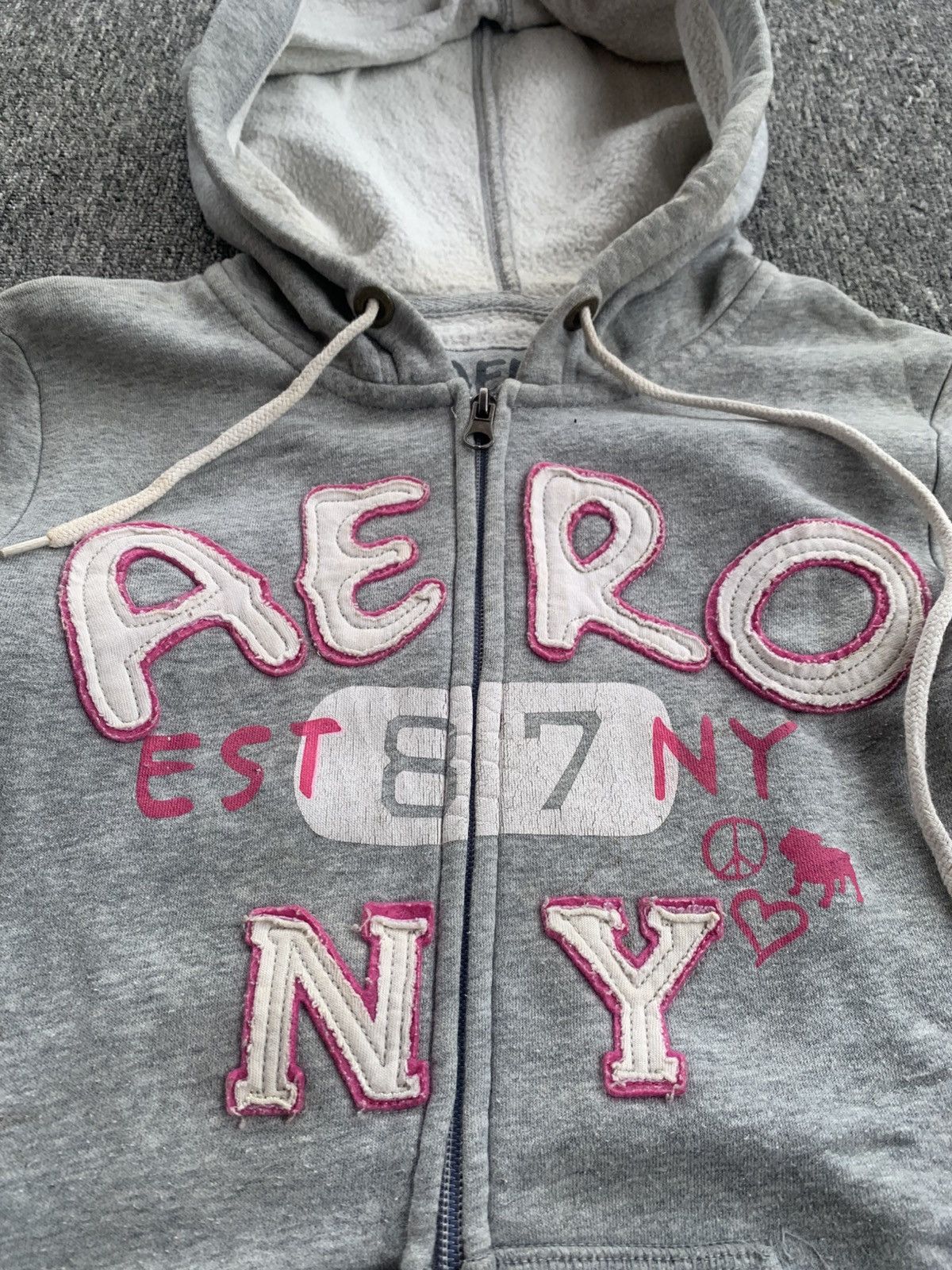 Other Aero Pink Grey Vintage Stylish Cropped Long Sleeve Jacket Size S / US 4 / IT 40 - 5 Thumbnail