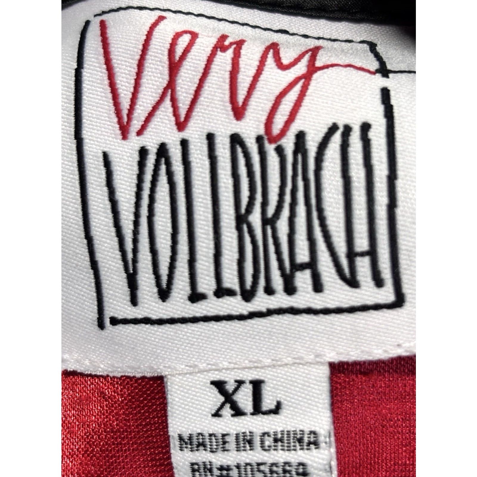 X-LARGE Very Vollbrach Red Lined Tunic Top Sz X-Large Women’s Asian Art To Wear Shirt Size XL / US 12-14 / IT 48-50 - 6 Thumbnail