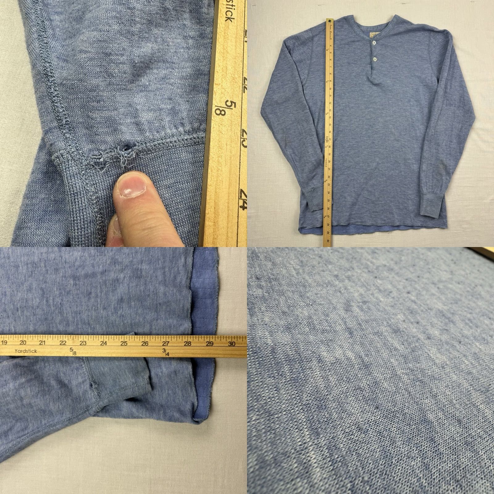 Vintage VINTAGE LL Bean River Divers Shirt Mens LT Blue Thermal Henley 90s Outdoor TALL Long Sleeve Kn relation? Size US L / EU 52-54 / 3 - 8 Thumbnail